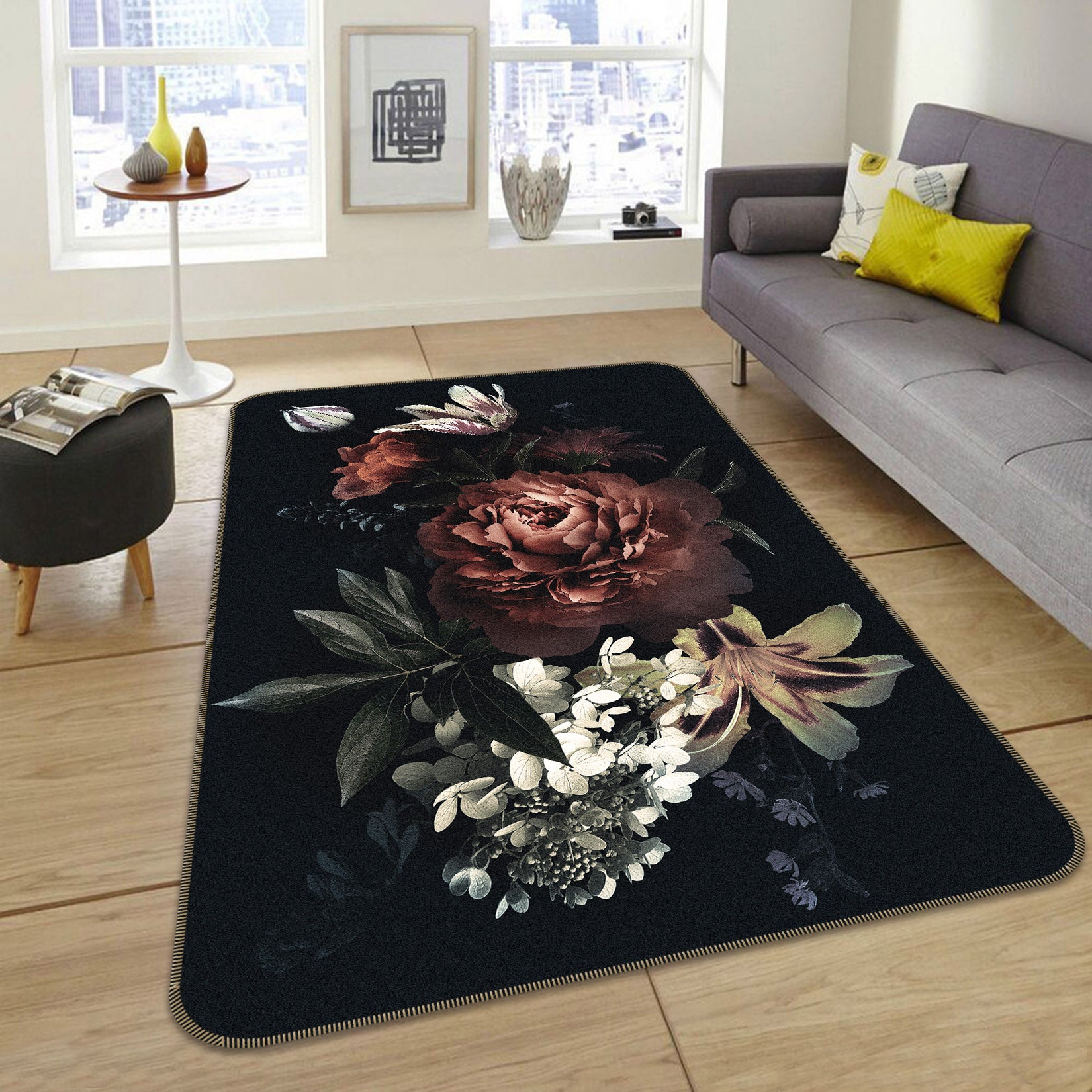 3D Bouquet 26081 Non Slip Rug Mat