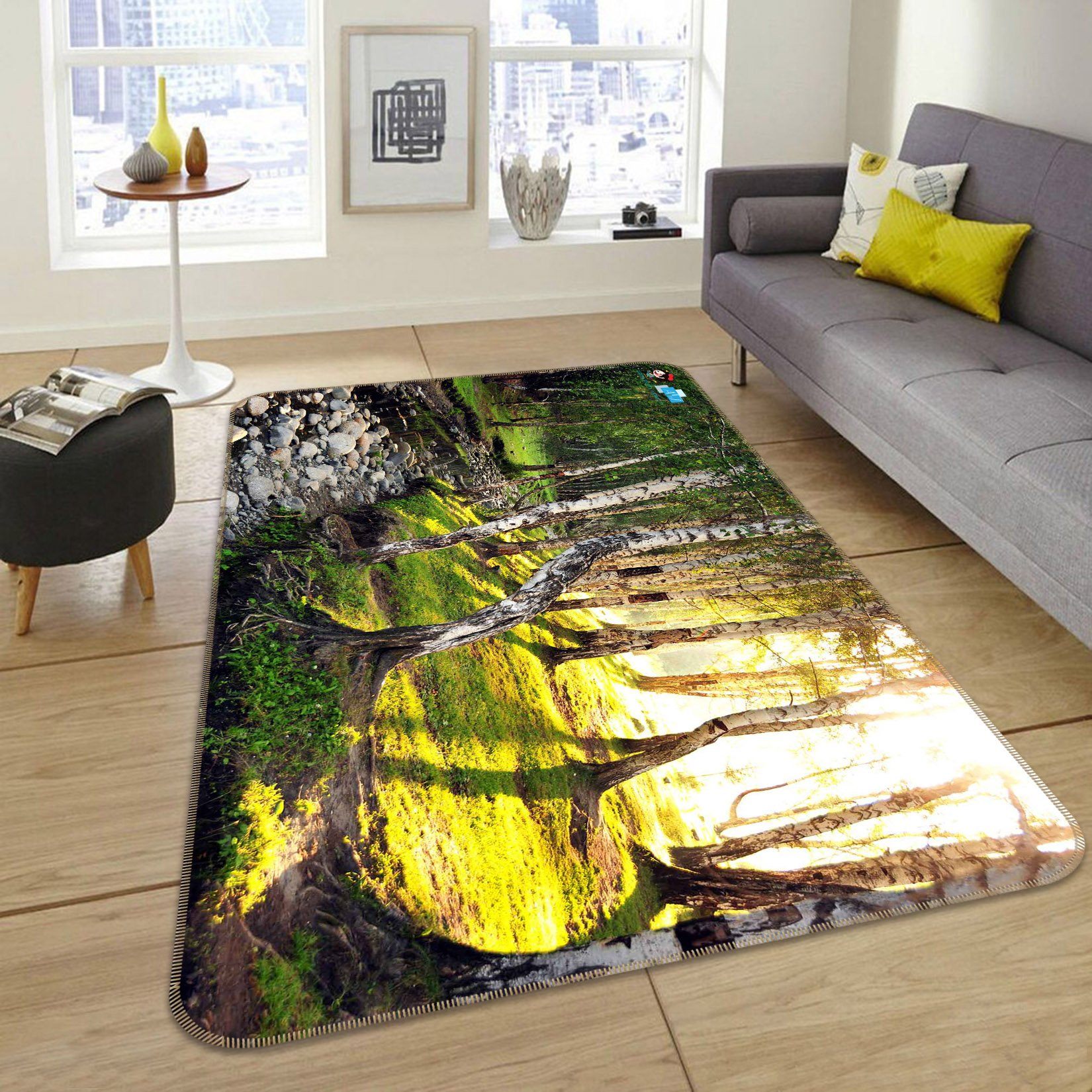 3D Sunlight Stone Forest 473 Non Slip Rug Mat Mat AJ Creativity Home 