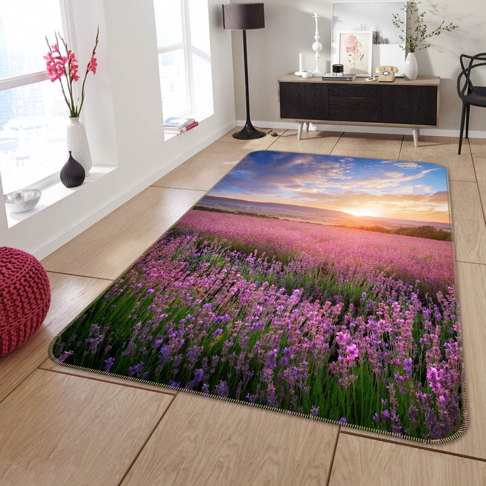 3D Flower Bush 29230 Non Slip Rug Mat