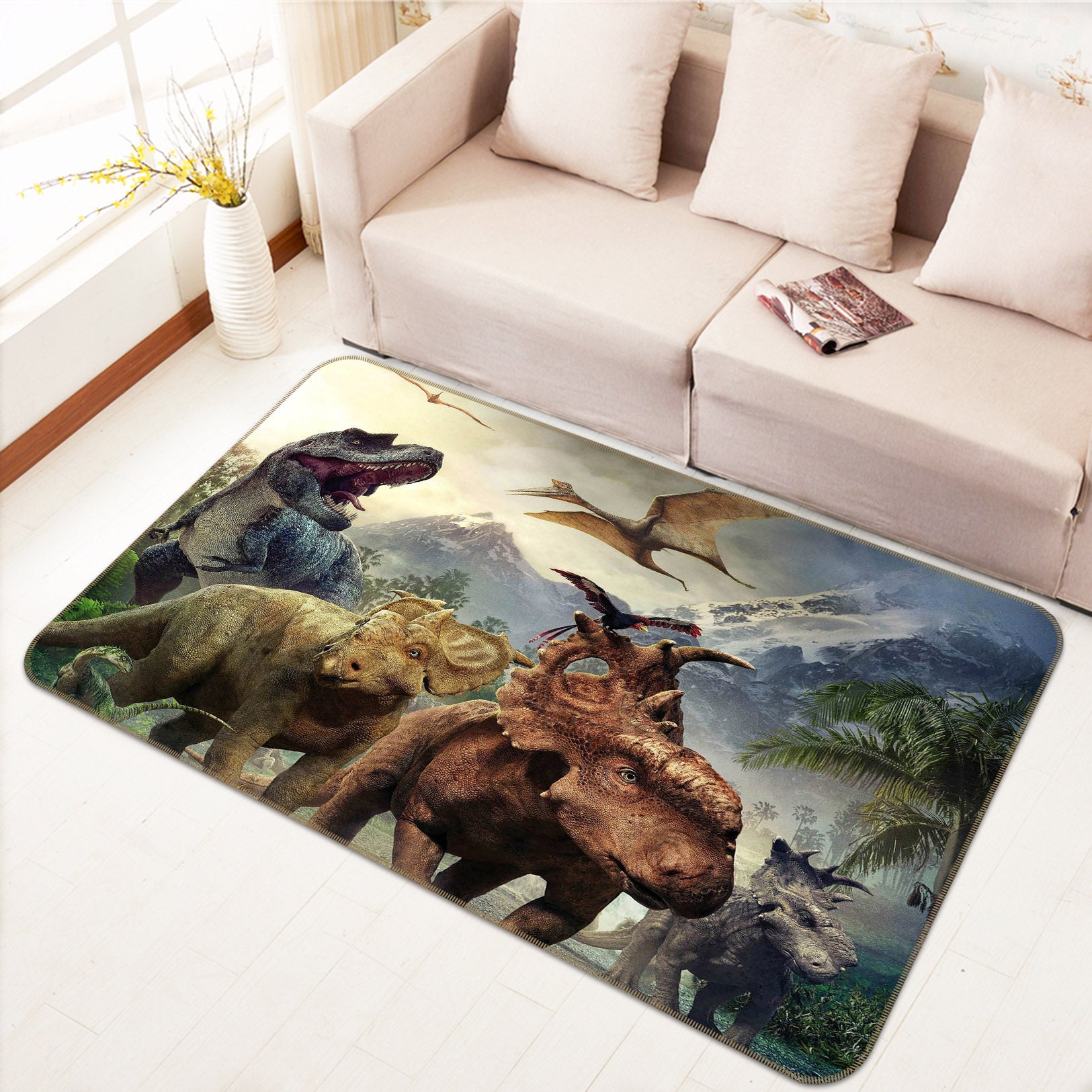 3D Era Dinosaurs 68172 Animal Non Slip Rug Mat