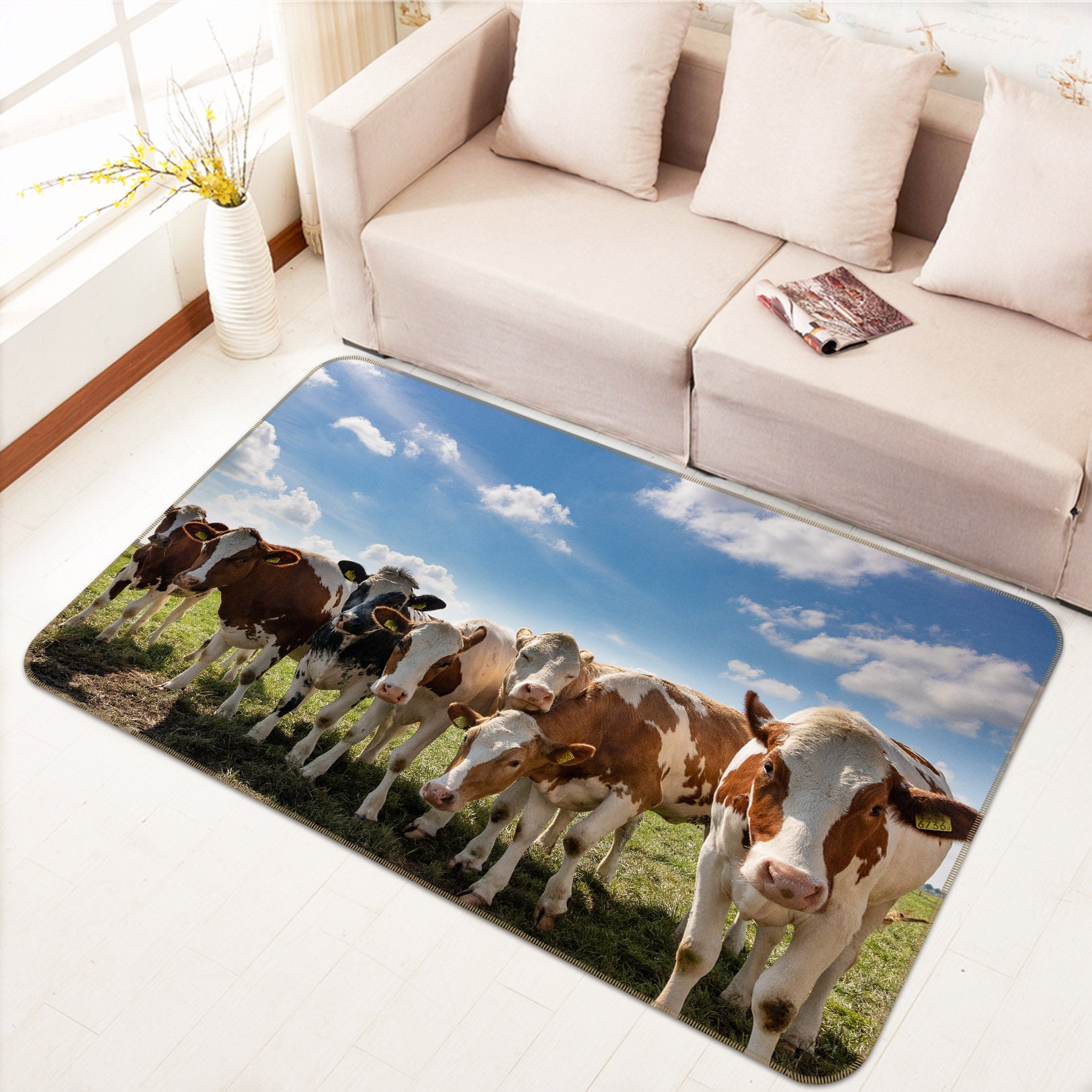 3D Dairy Herd 68212 Animal Non Slip Rug Mat