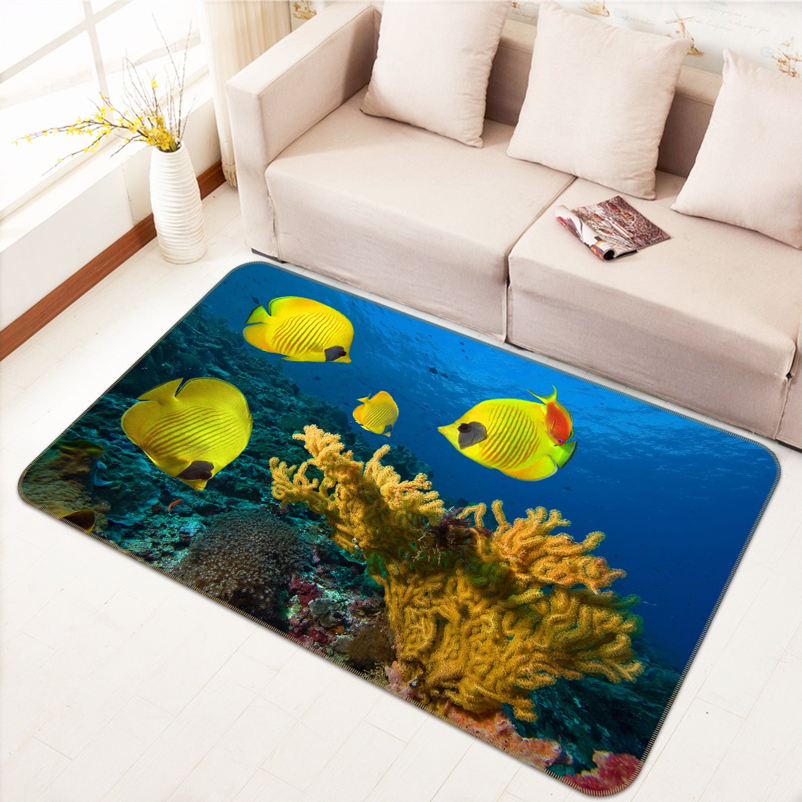 3D Coral Fish 68171 Animal Non Slip Rug Mat