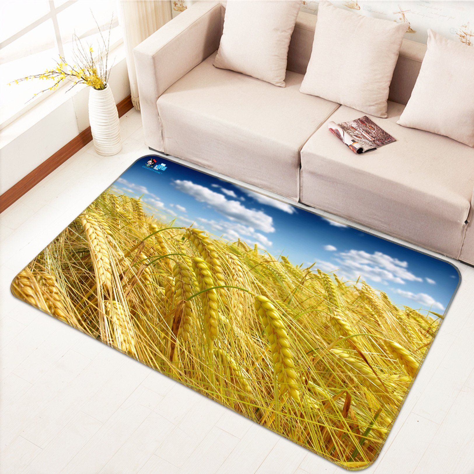 3D Rice Field Wheat 620 Non Slip Rug Mat Mat AJ Creativity Home 