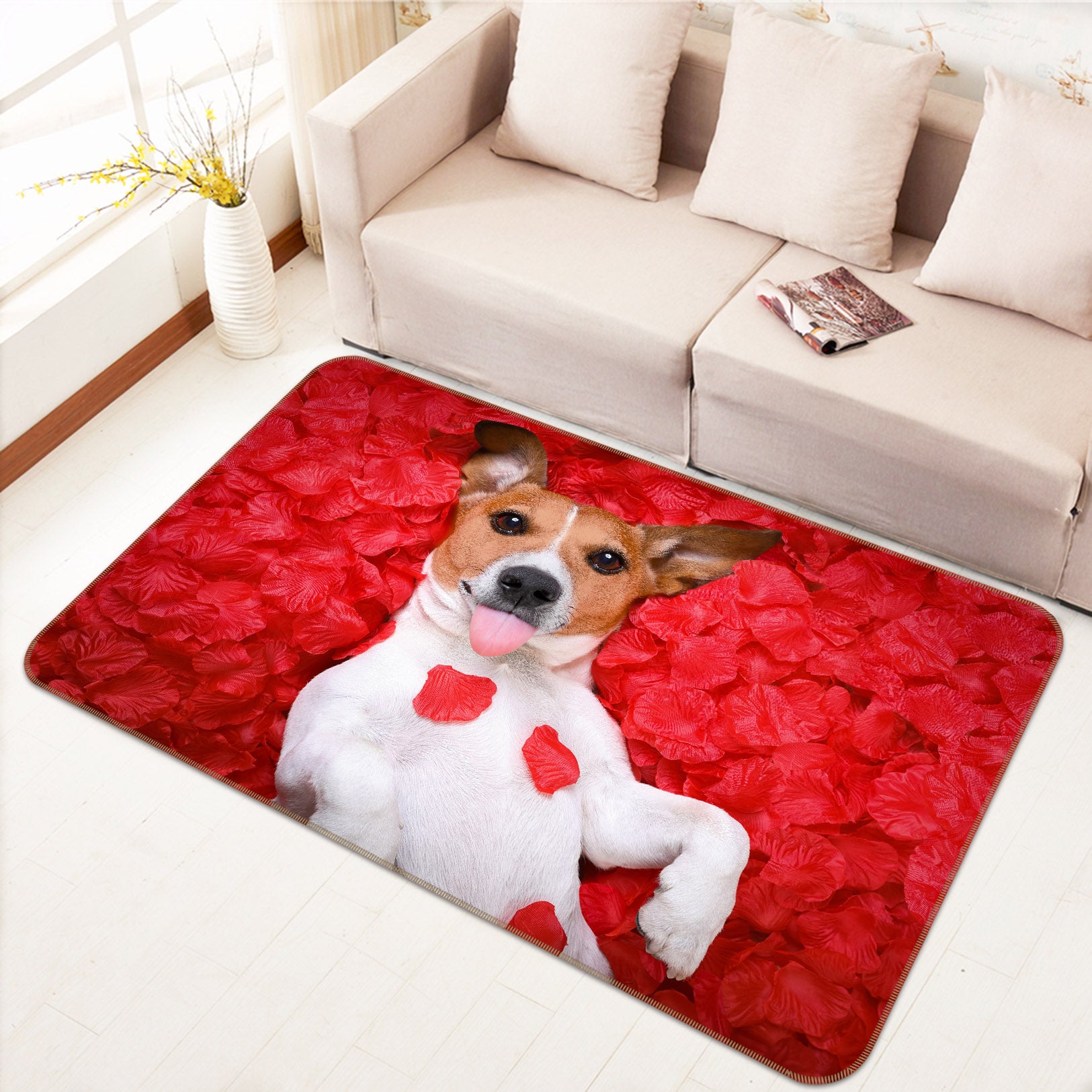 3D Petal Dog 69027 Animal Non Slip Rug Mat