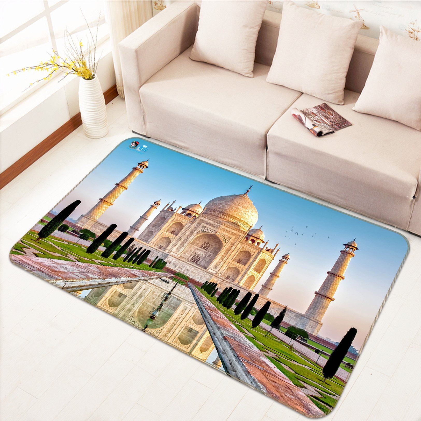 3D Taj Mahal 659 Non Slip Rug Mat Mat AJ Creativity Home 
