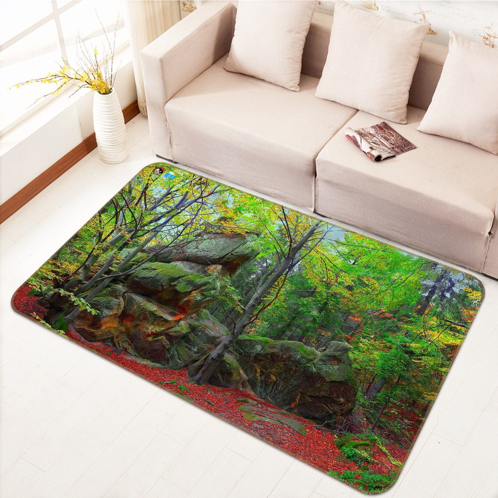 3D Moss Stone 448 Non Slip Rug Mat Mat AJ Creativity Home 