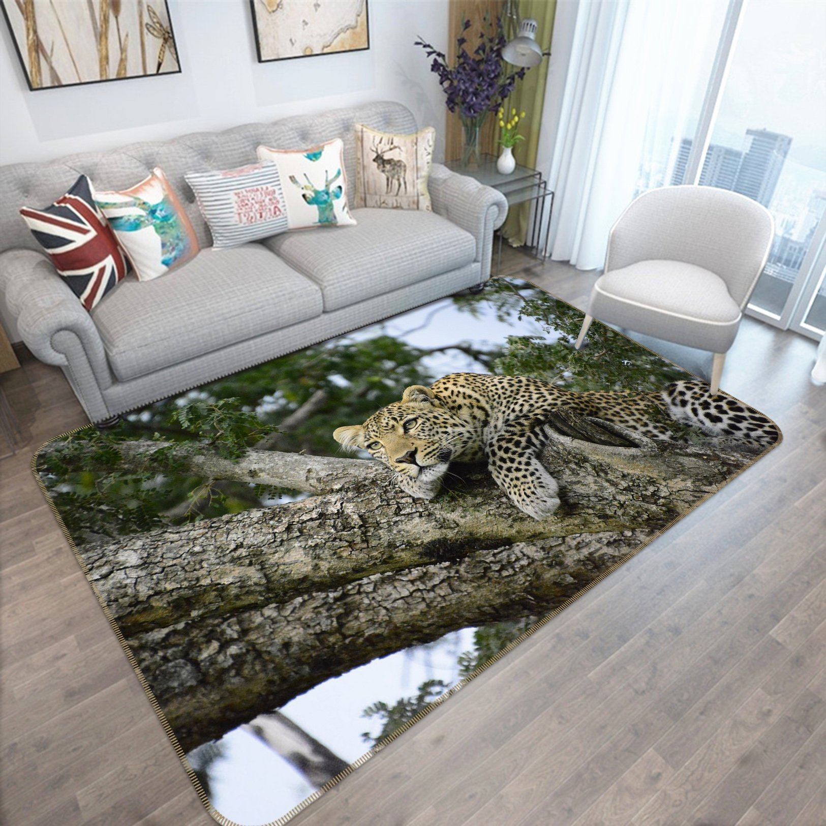 3D Tiger Tree 603 Animal Non Slip Rug Mat Mat AJ Creativity Home 