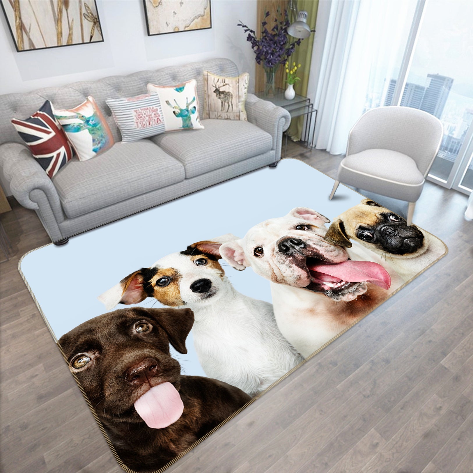 3D Dogs 82068 Animal Non Slip Rug Mat