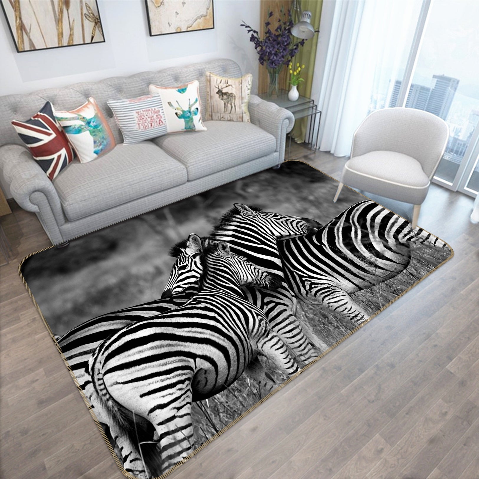 3D Zebra 82170 Animal Non Slip Rug Mat