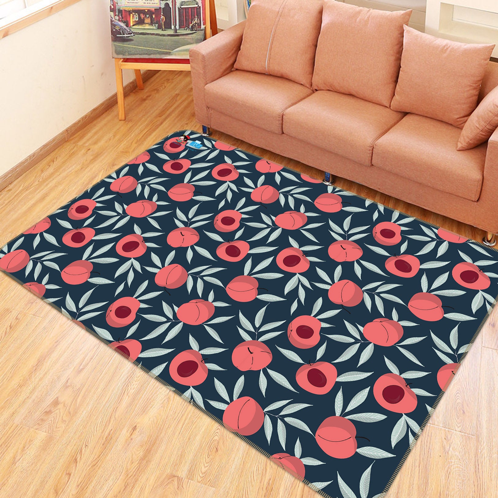 3D Red Flowers 107121 Kashmira Jayaprakash Rug Non Slip Rug Mat