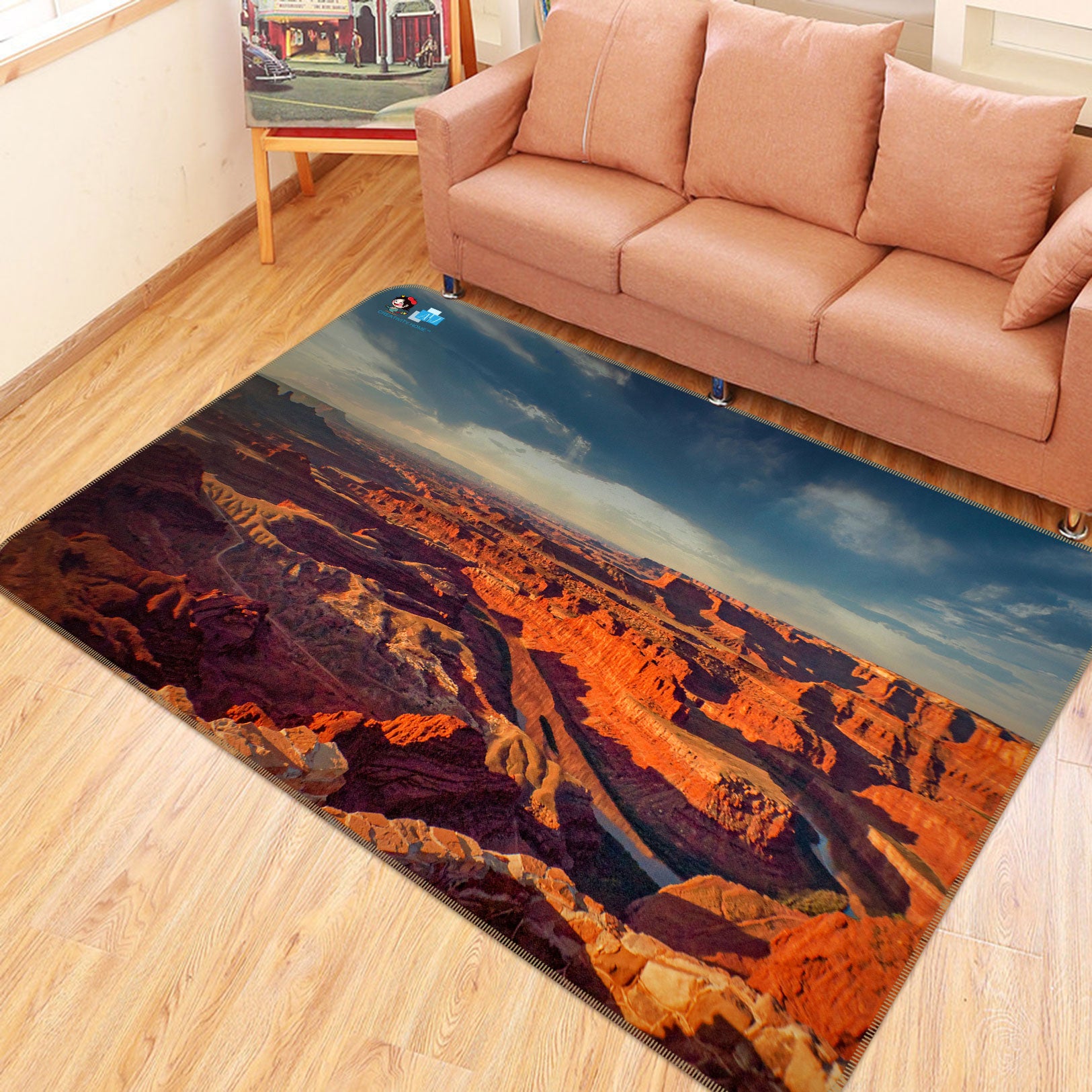 3D Mountain Ravine 5112 Beth Sheridan Rug Non Slip Rug Mat