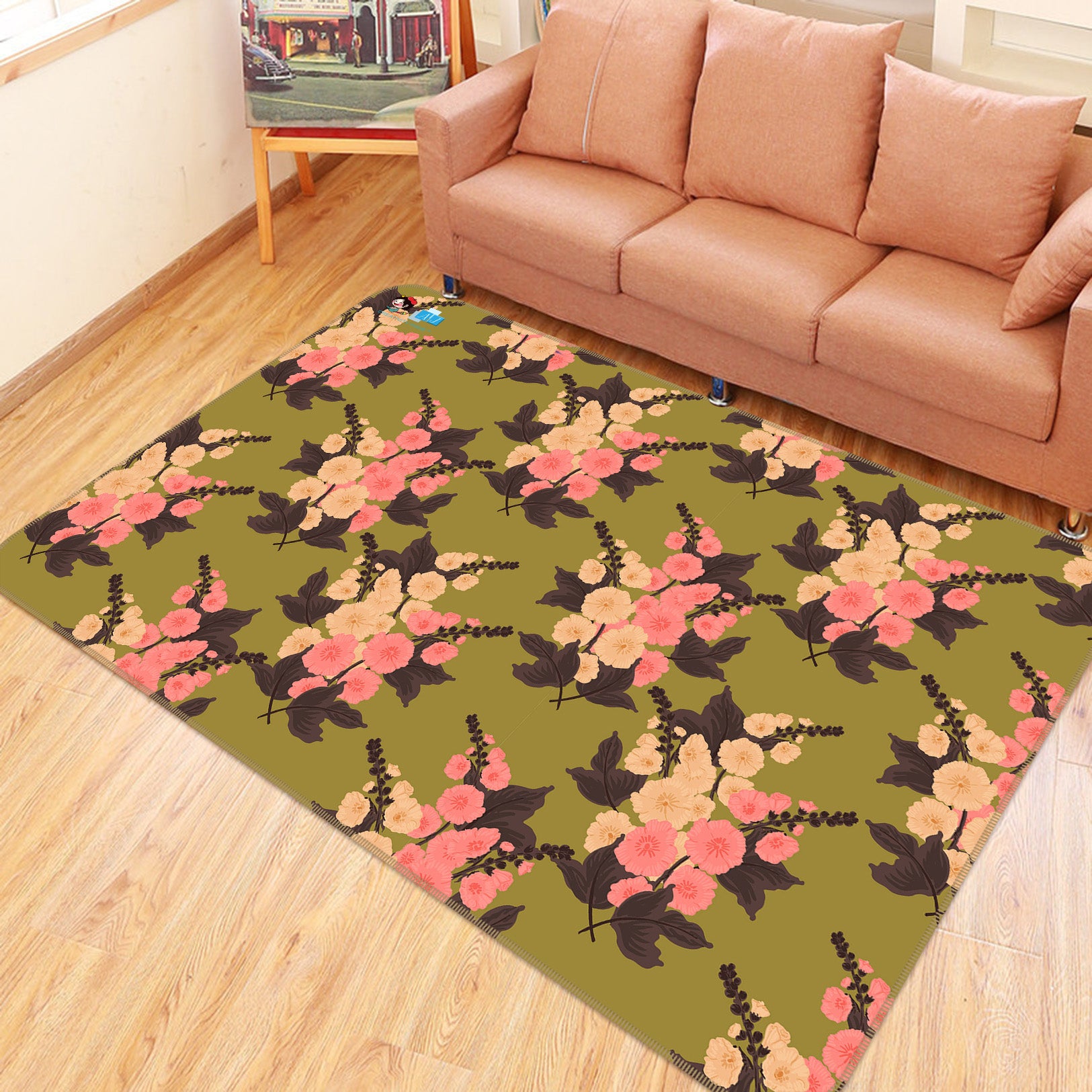 3D Pink Bouquet 10782 Kashmira Jayaprakash Rug Non Slip Rug Mat