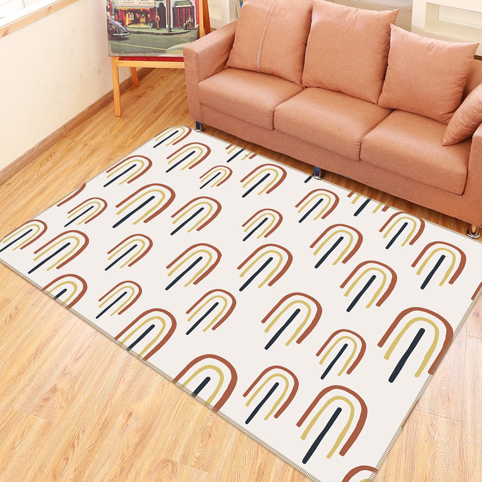 3D Color Pattern 036 Uta Naumann Rug Non Slip Rug Mat