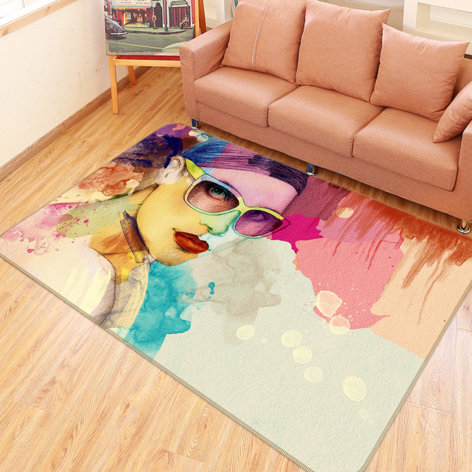 3D Model Star 1049 Rug Non Slip Rug Mat