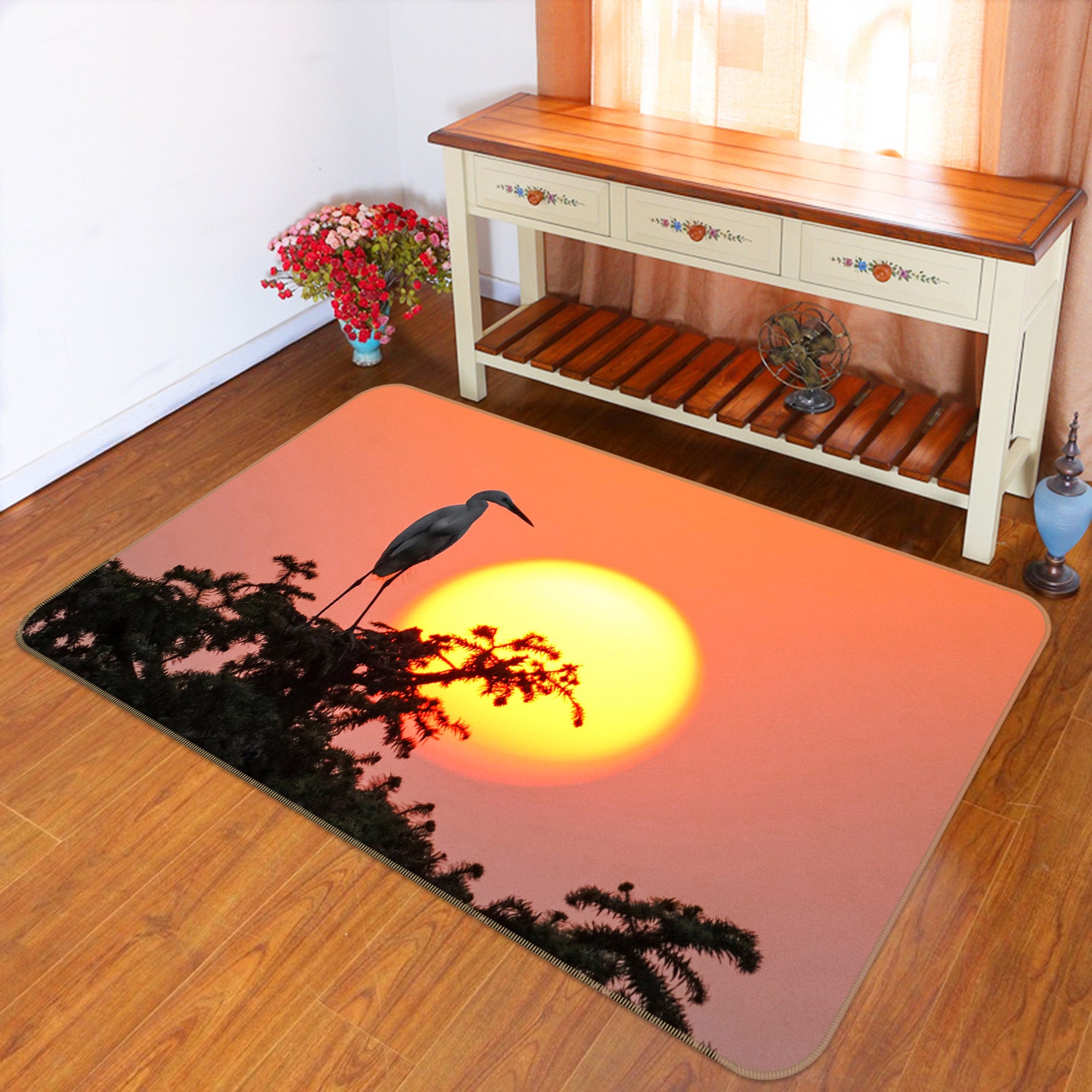 3D Sun Branches 68161 Animal Non Slip Rug Mat