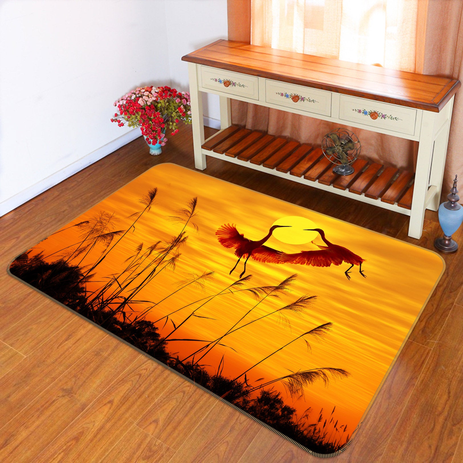 3D Reed Crane 68186 Animal Non Slip Rug Mat