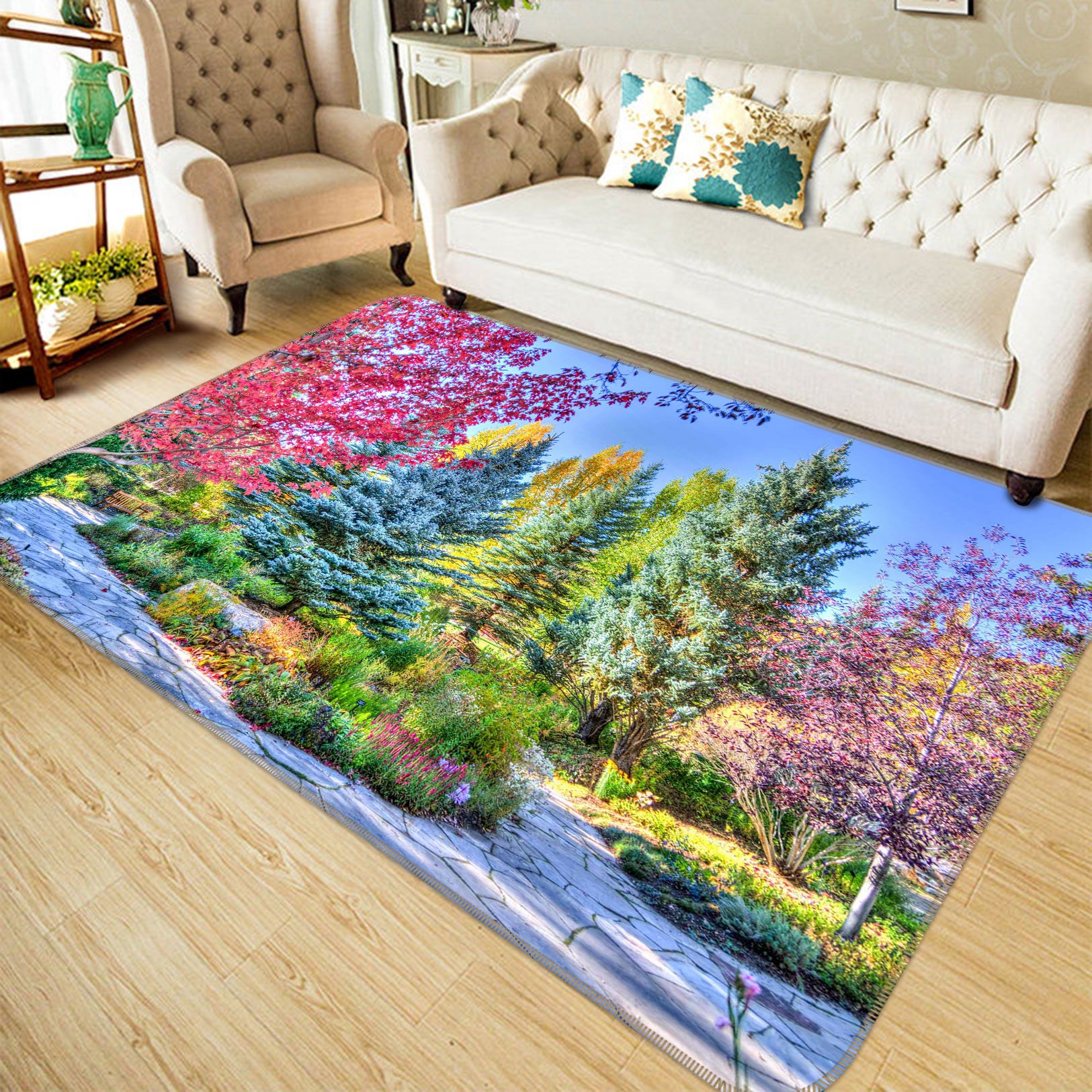 3D Trees 77228 Non Slip Rug Mat