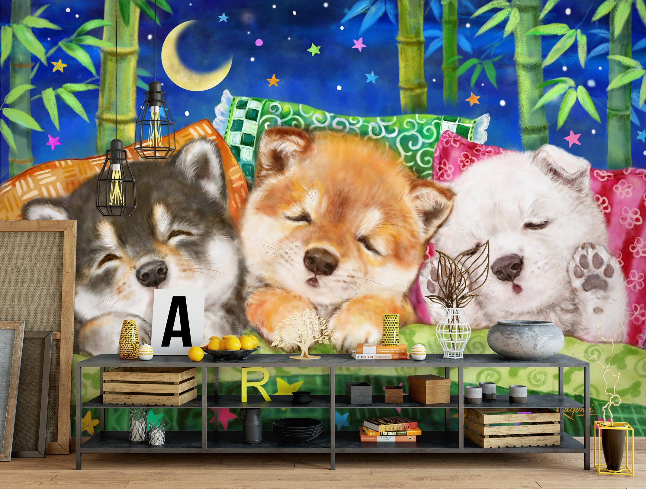 3D Dog Sleeping 5429 Kayomi Harai Wall Mural Wall Murals