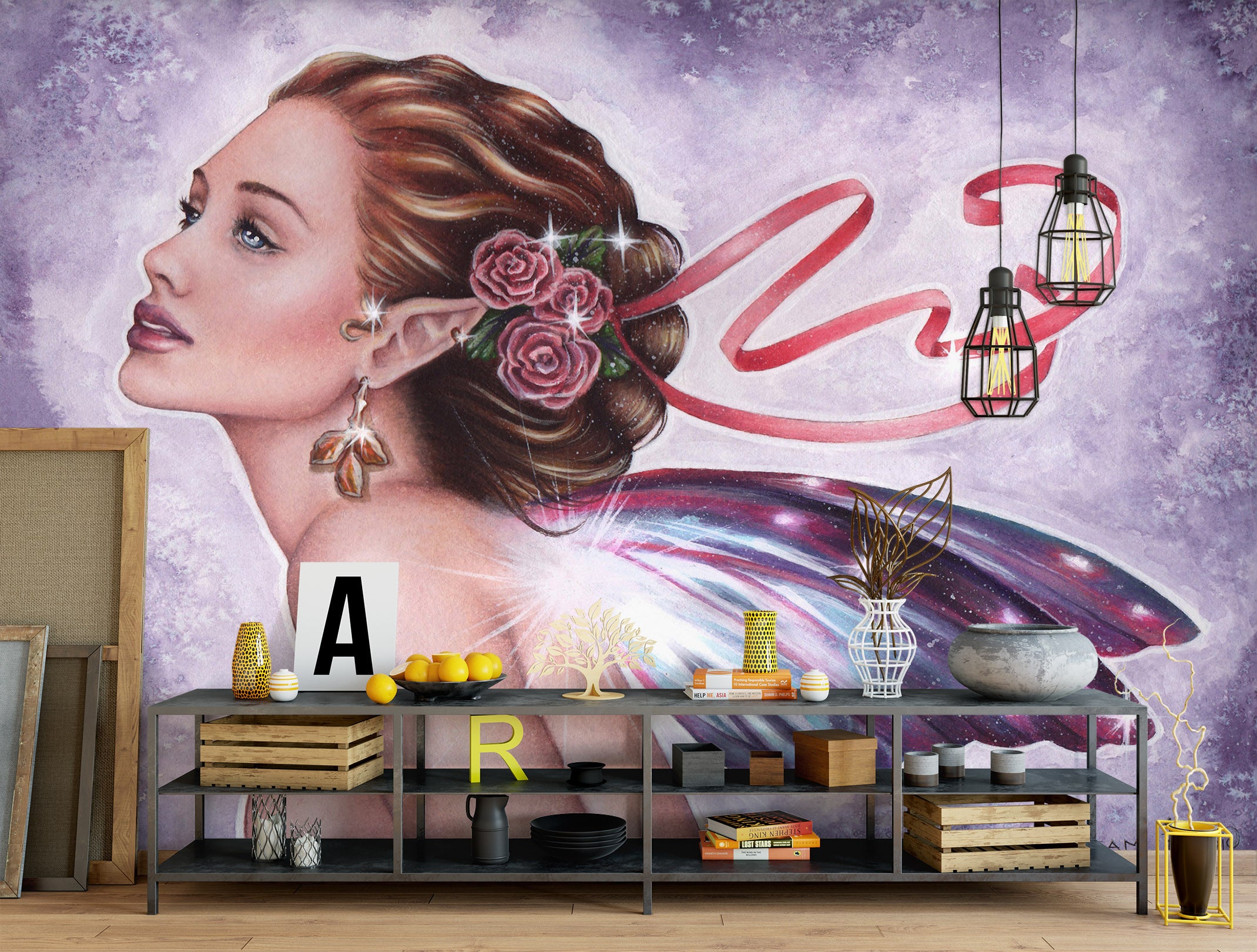 3D Woman Wings 8778 Brigid Ashwood Wall Mural Wall Murals