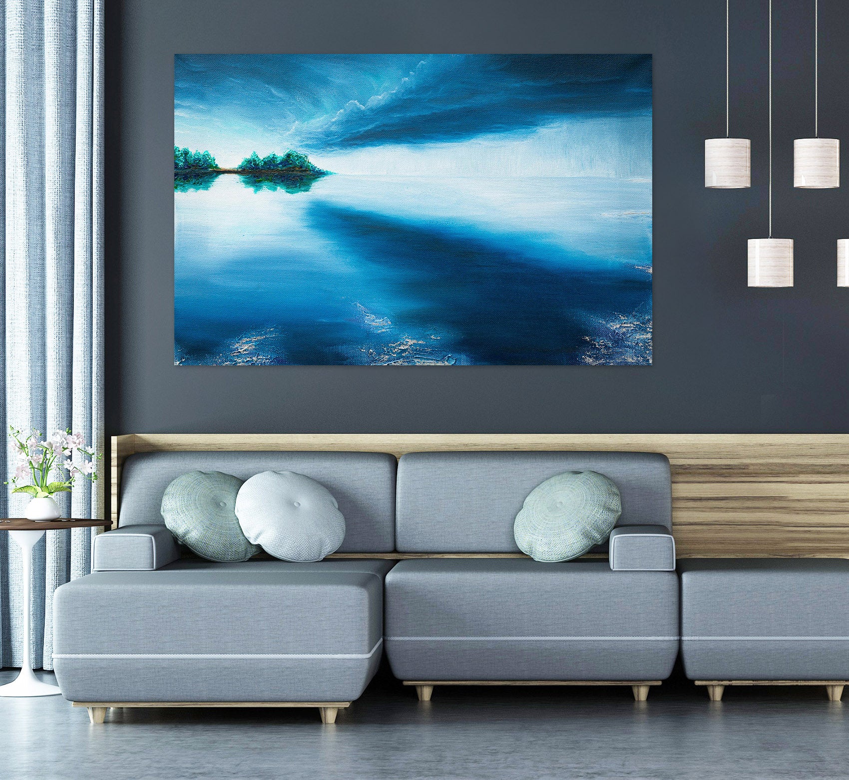 3D River Sky 1806 Marina Zotova Wall Sticker