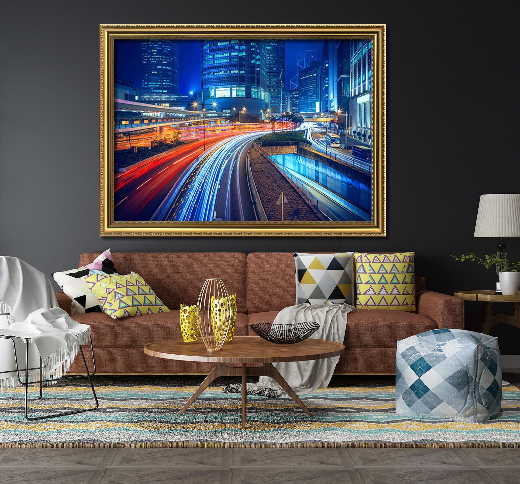 3D Highway Fast 156 Fake Framed Print Painting Wallpaper AJ Creativity Home 