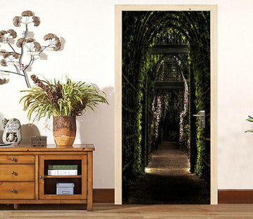 3D vines around the corridor door mural Wallpaper AJ Wallpaper 