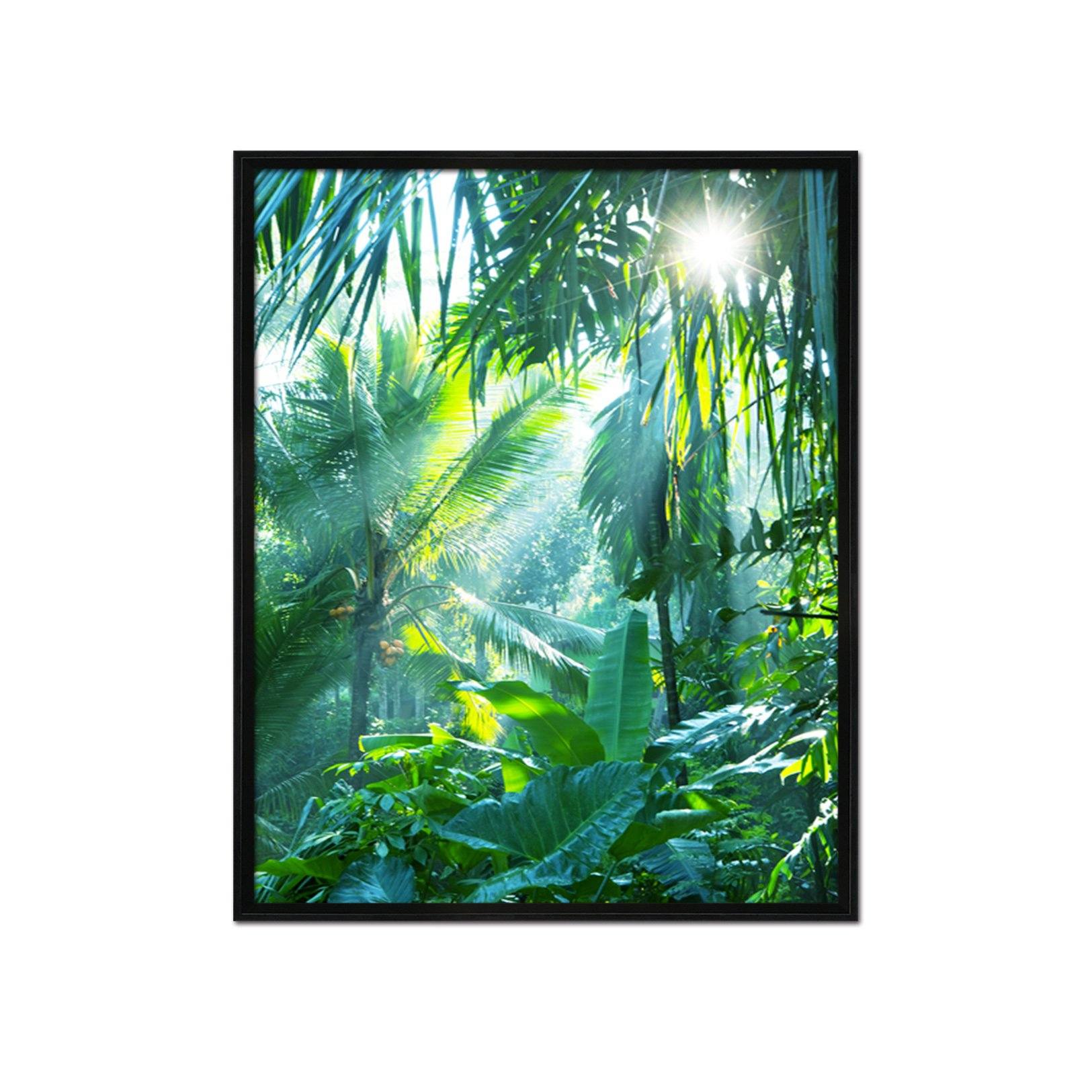 3D Sunny Forest 019 Fake Framed Print Painting Wallpaper AJ Creativity Home 