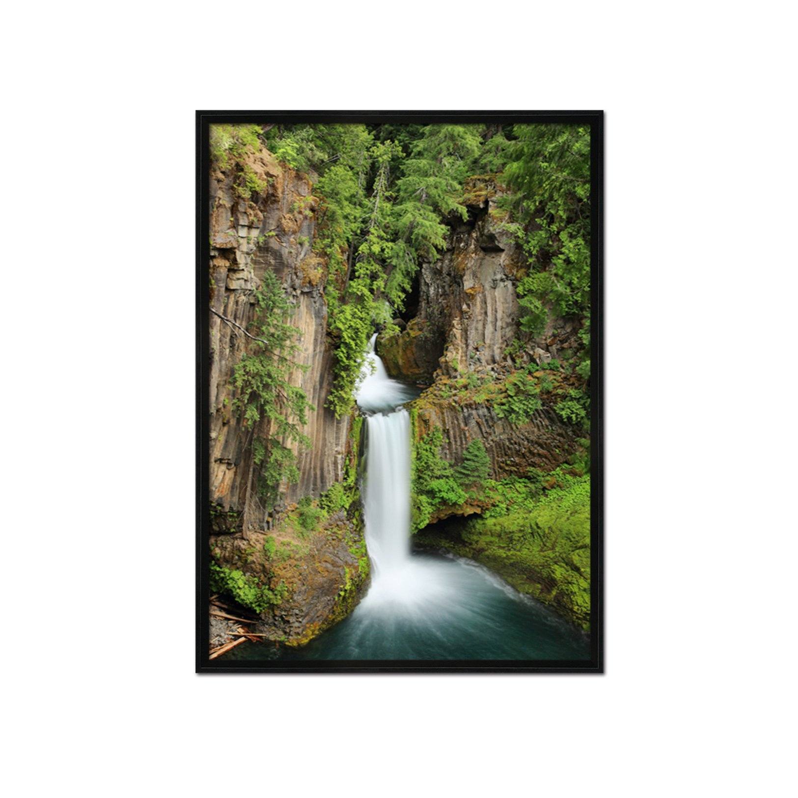 3D Precipitous Waterfall 052 Fake Framed Print Painting Wallpaper AJ Creativity Home 