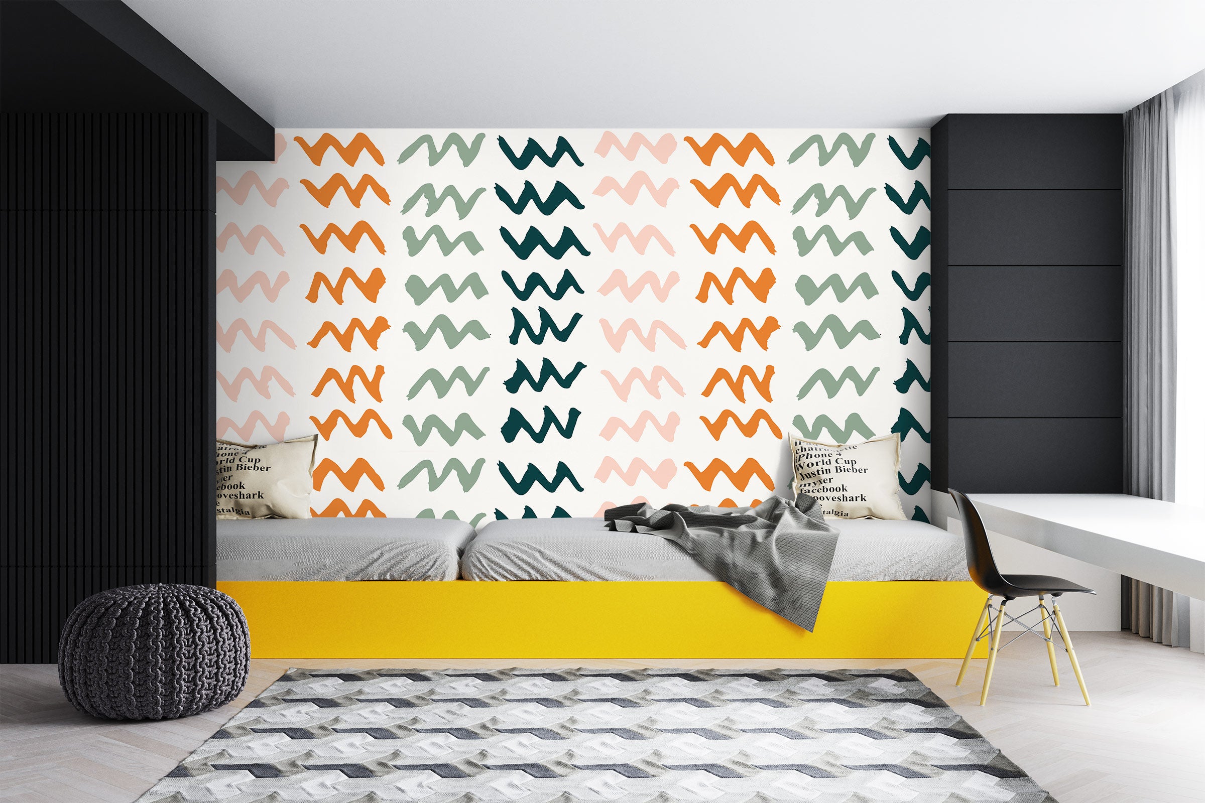 3D Colorful Zigzag Line 120127 Kashmira Jayaprakash Wall Mural Wall Murals