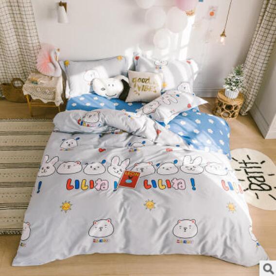 3D Light Gray Rabbit 15035 Bed Pillowcases Quilt