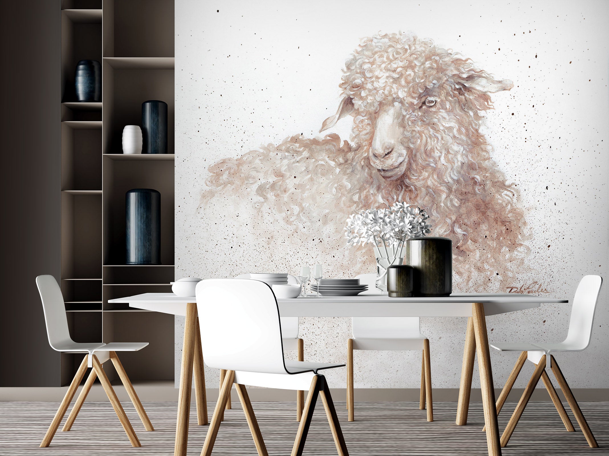 3D Sheep 3194 Debi Coules Wall Mural Wall Murals