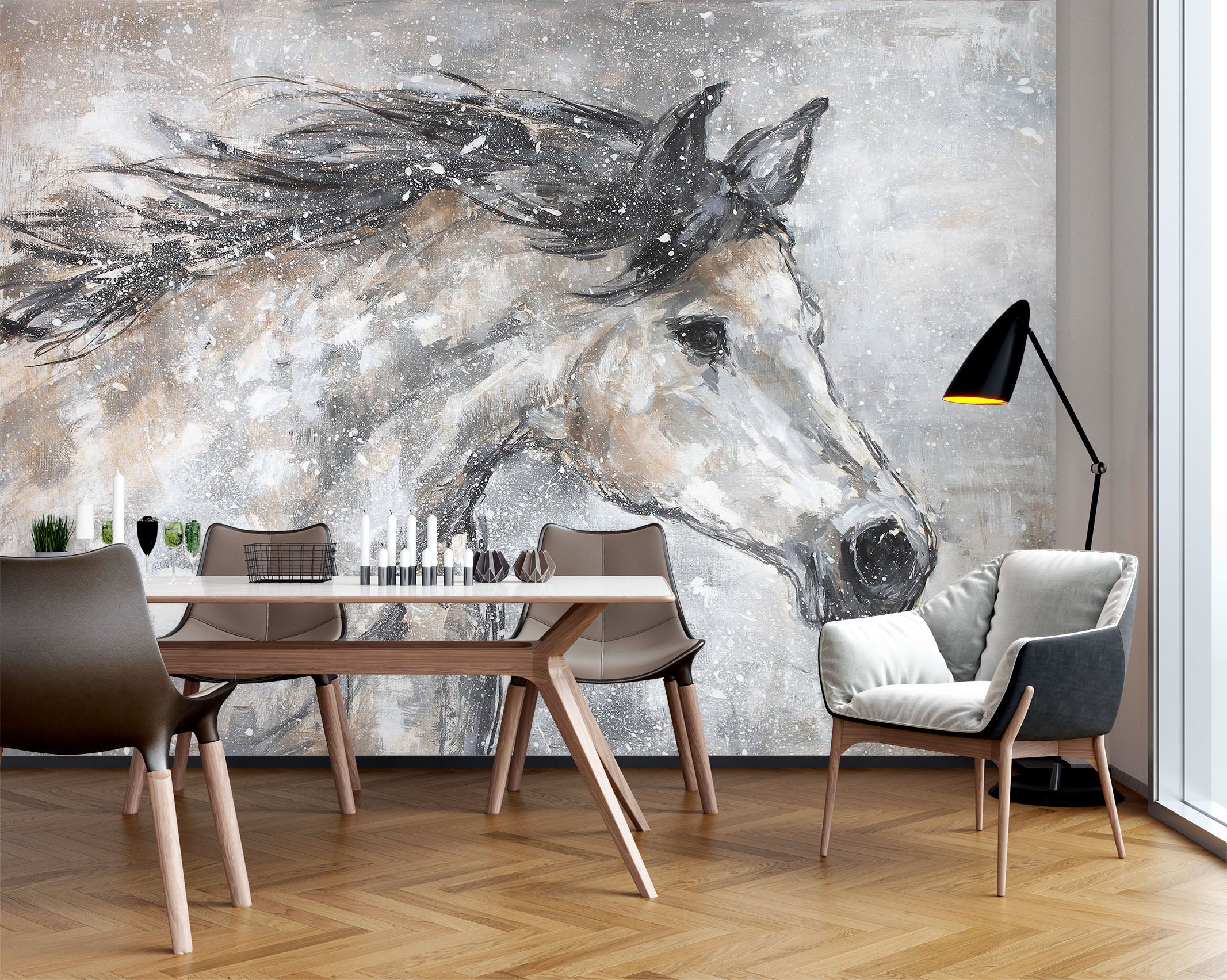 3D Horse Painting 3127 Debi Coules Wall Mural Wall Murals