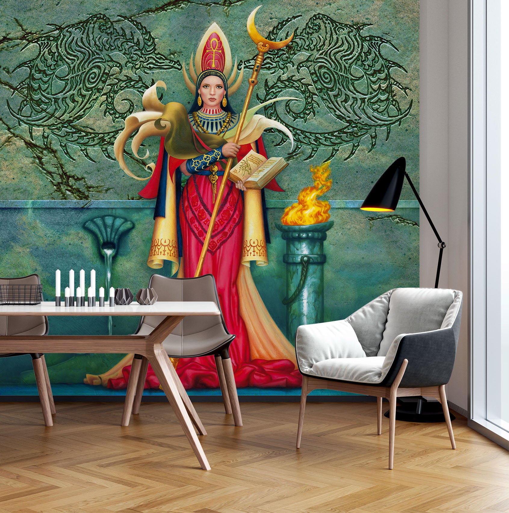 3D Queen Scepter 7053 Ciruelo Wall Mural Wall Murals