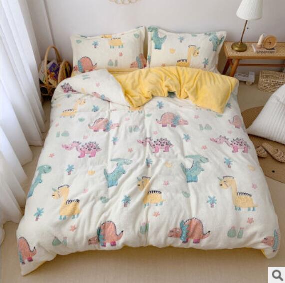 3D Cartoon Colorful Dinosaur 30128 Bed Pillowcases Quilt