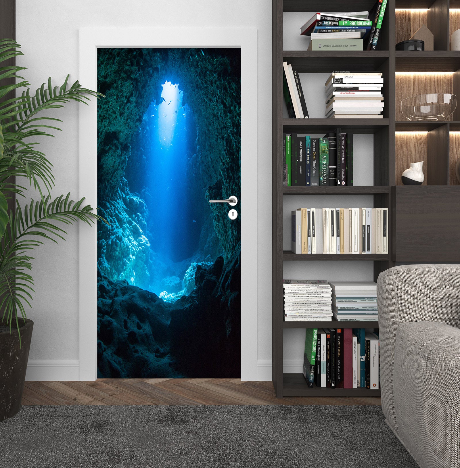 3D Stone Cave 22121 Door Mural