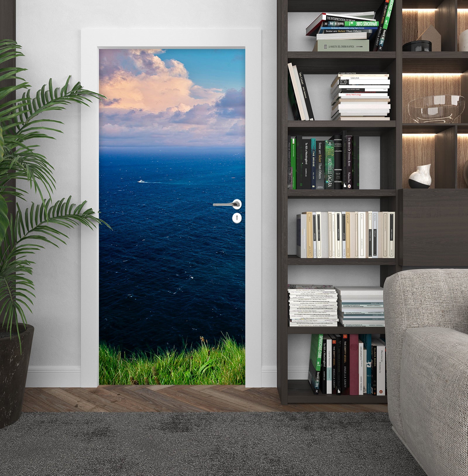 3D Blue Sea 11105 Kathy Barefield Door Mural