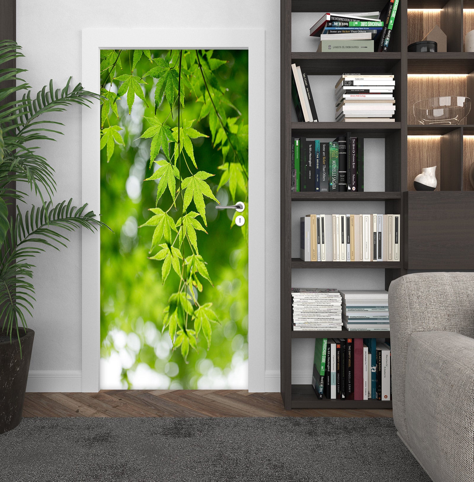 3D Leaves 25025 Door Mural