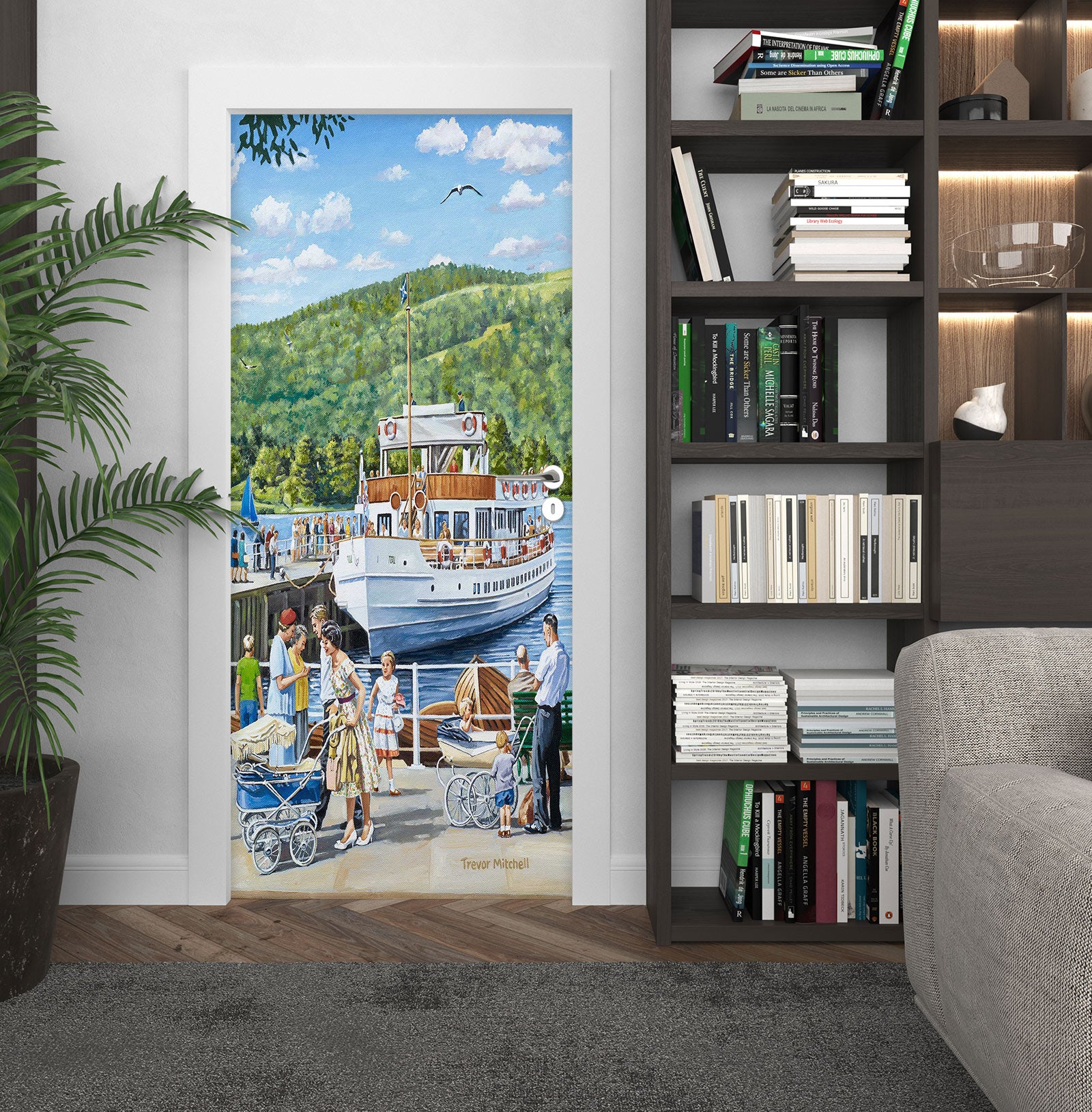 3D Port Ship 10323 Trevor Mitchell Door Mural