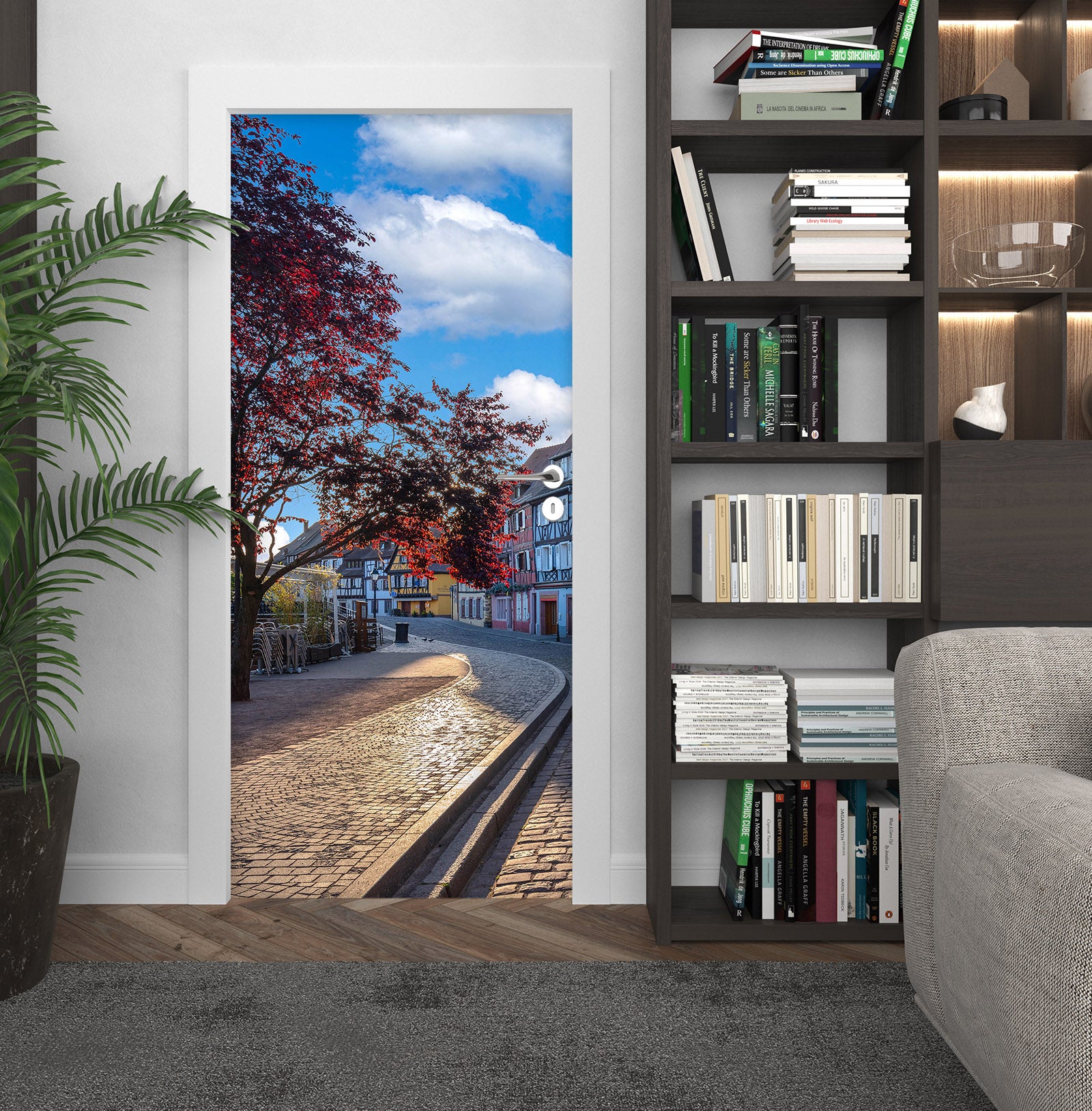 3D Track House Tree 11455 Marco Carmassi Door Mural