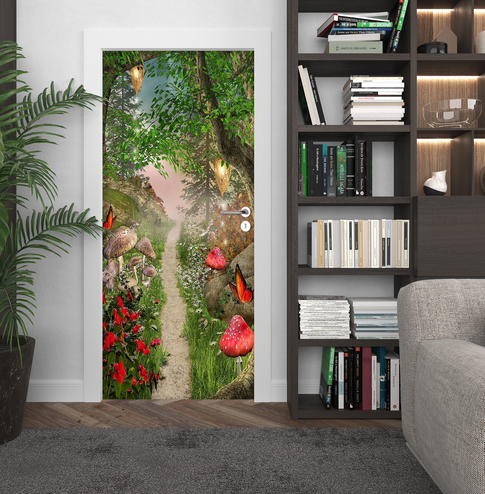 3D Jungle Path 23026 Door Mural