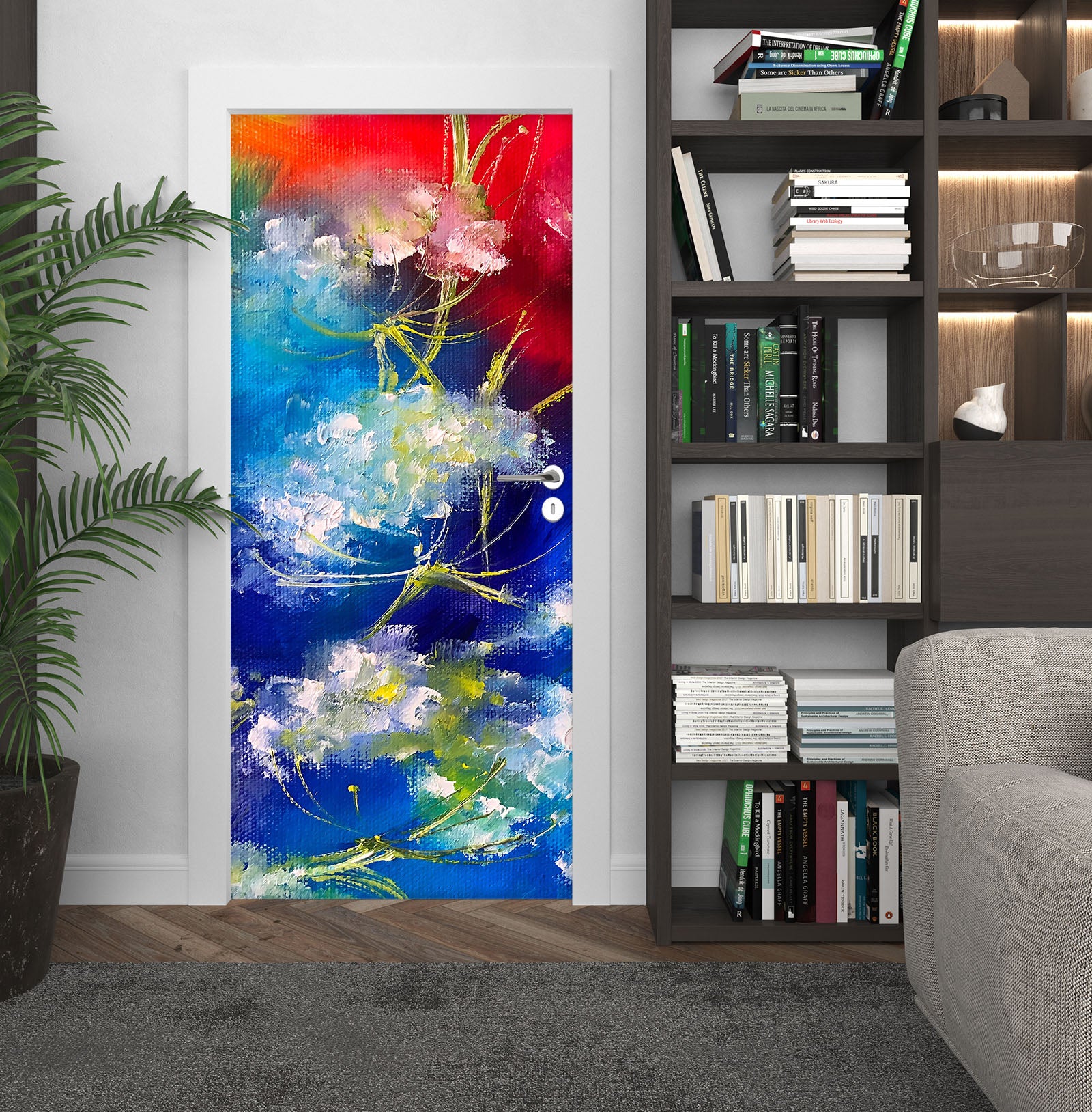 3D Painted Flowers 3310 Skromova Marina Door Mural