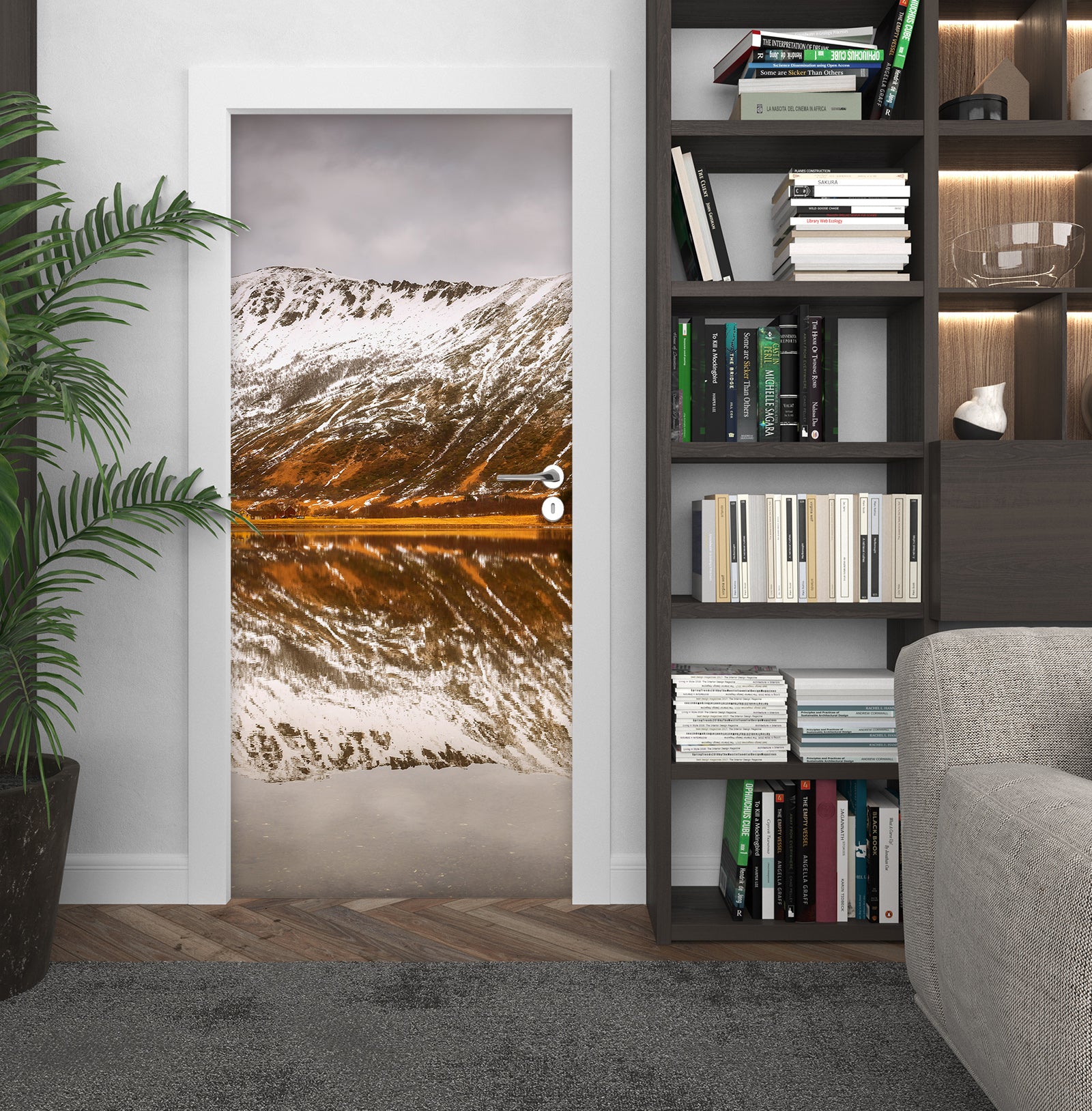 3D Snow Mountain Shadow 11611 Marco Carmassi Door Mural