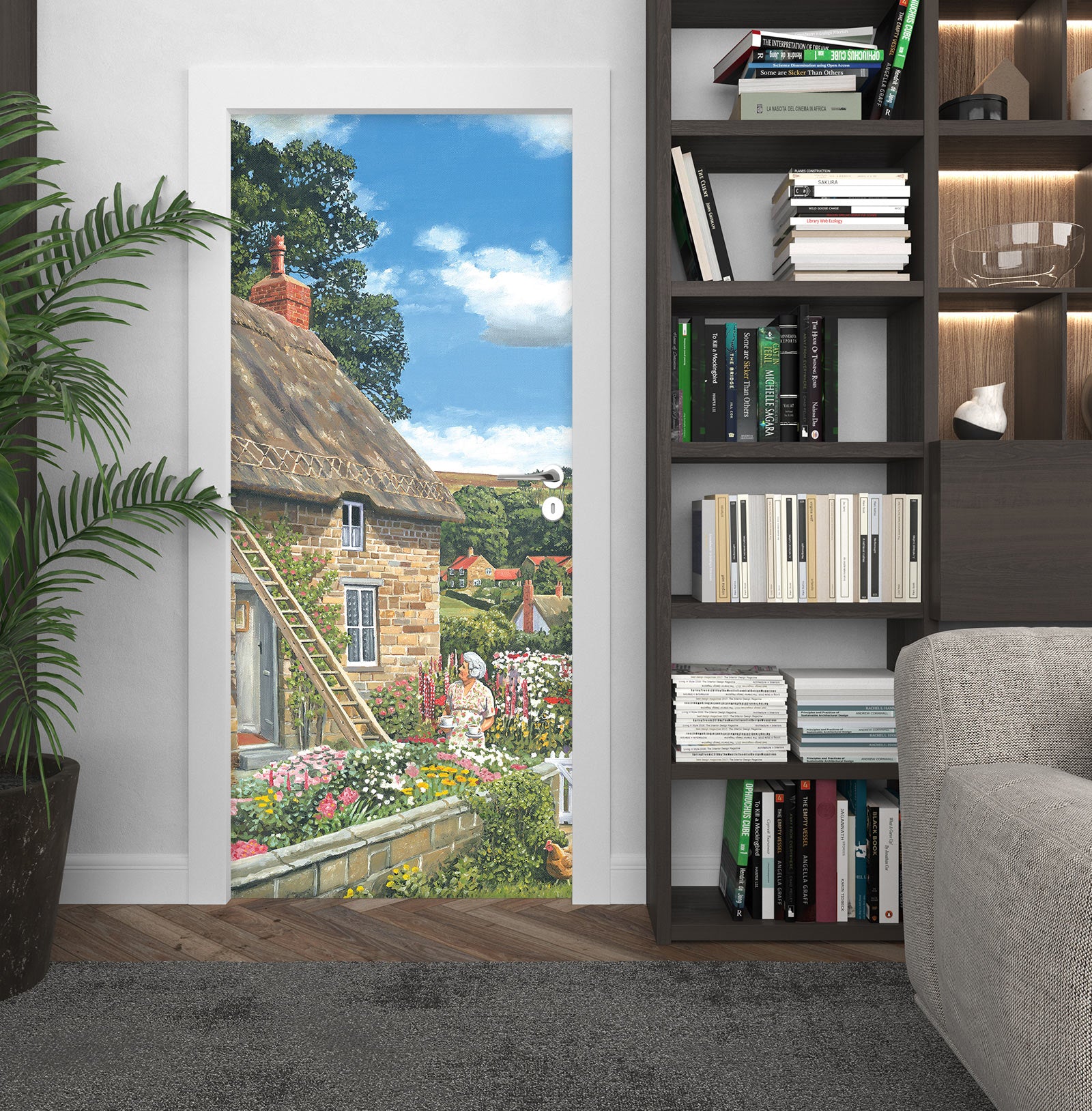 3D Garden House 10304 Trevor Mitchell Door Mural