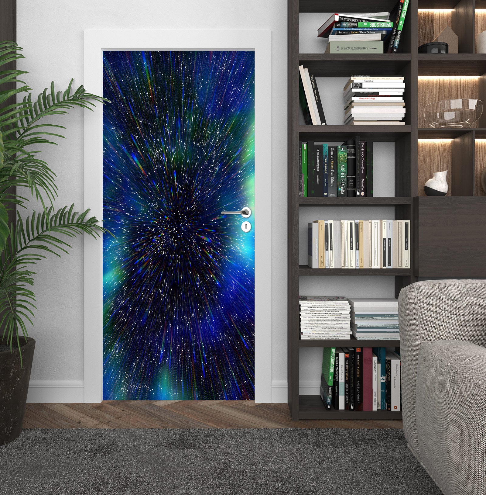 3D Blue-Green 25023 Door Mural