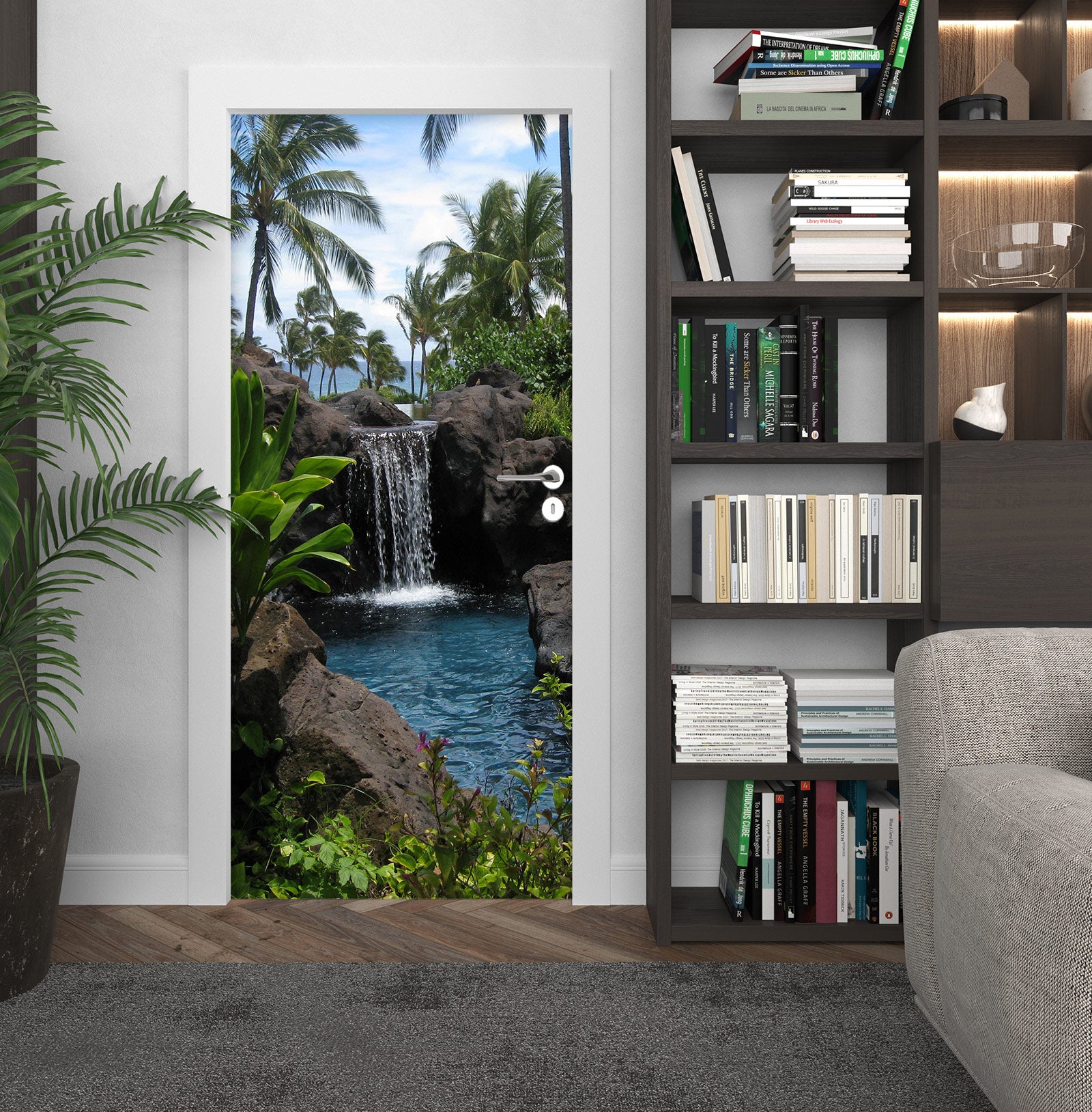 3D Coconut Tree 23091 Door Mural