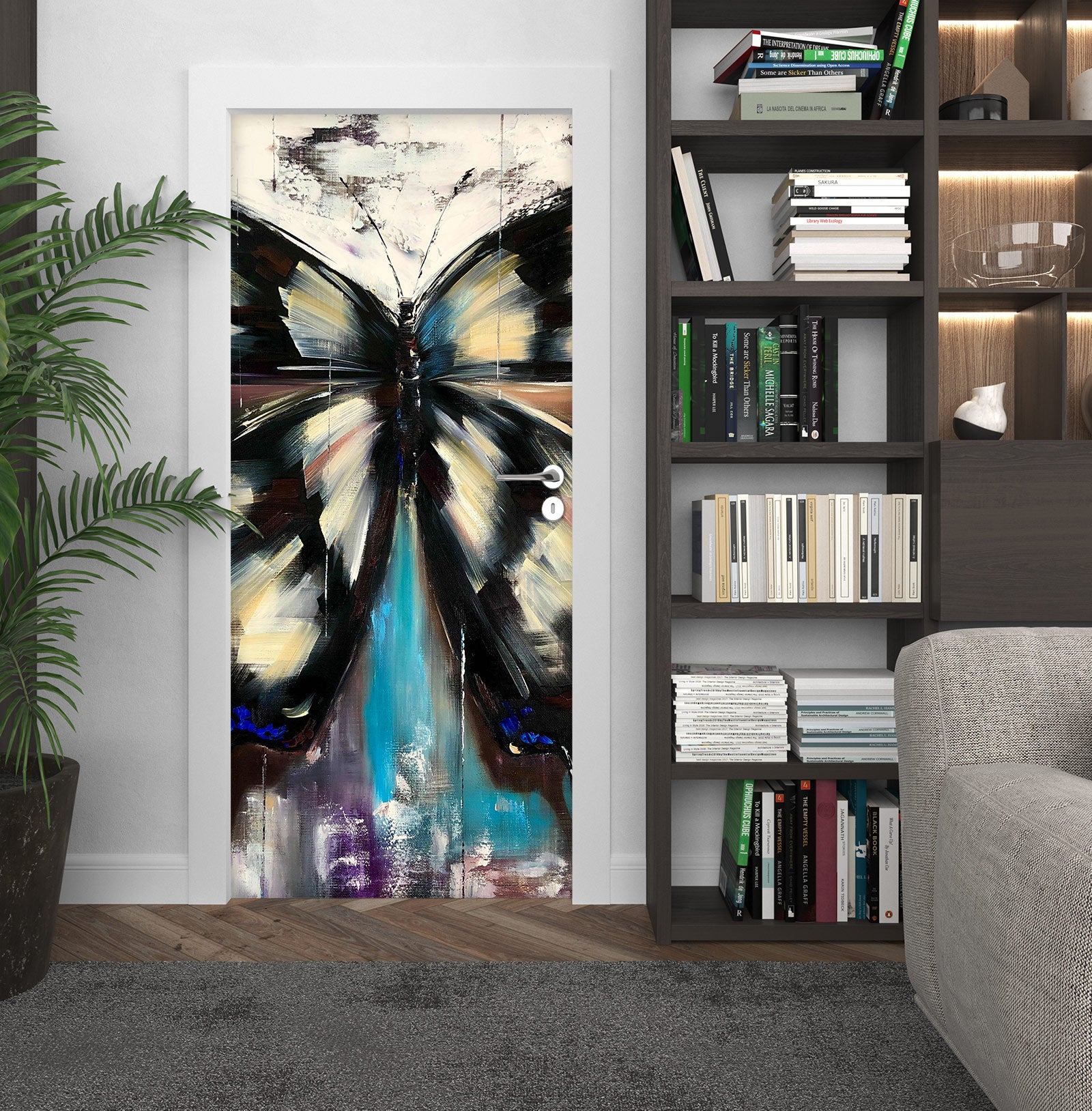 3D Butterfly 3094 Skromova Marina Door Mural