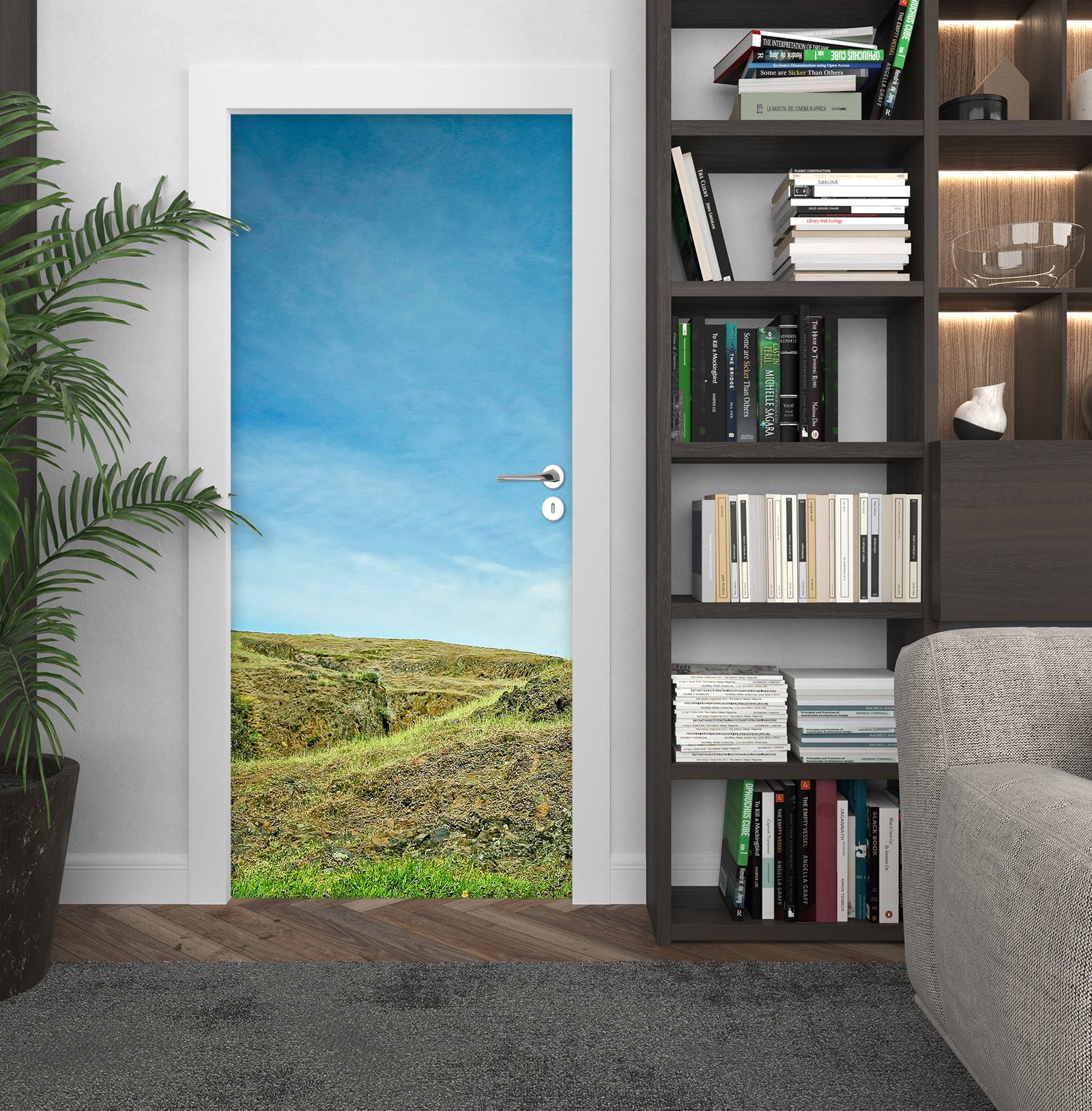 3D Grassy Hillside 110229 Kathy Barefield Door Mural