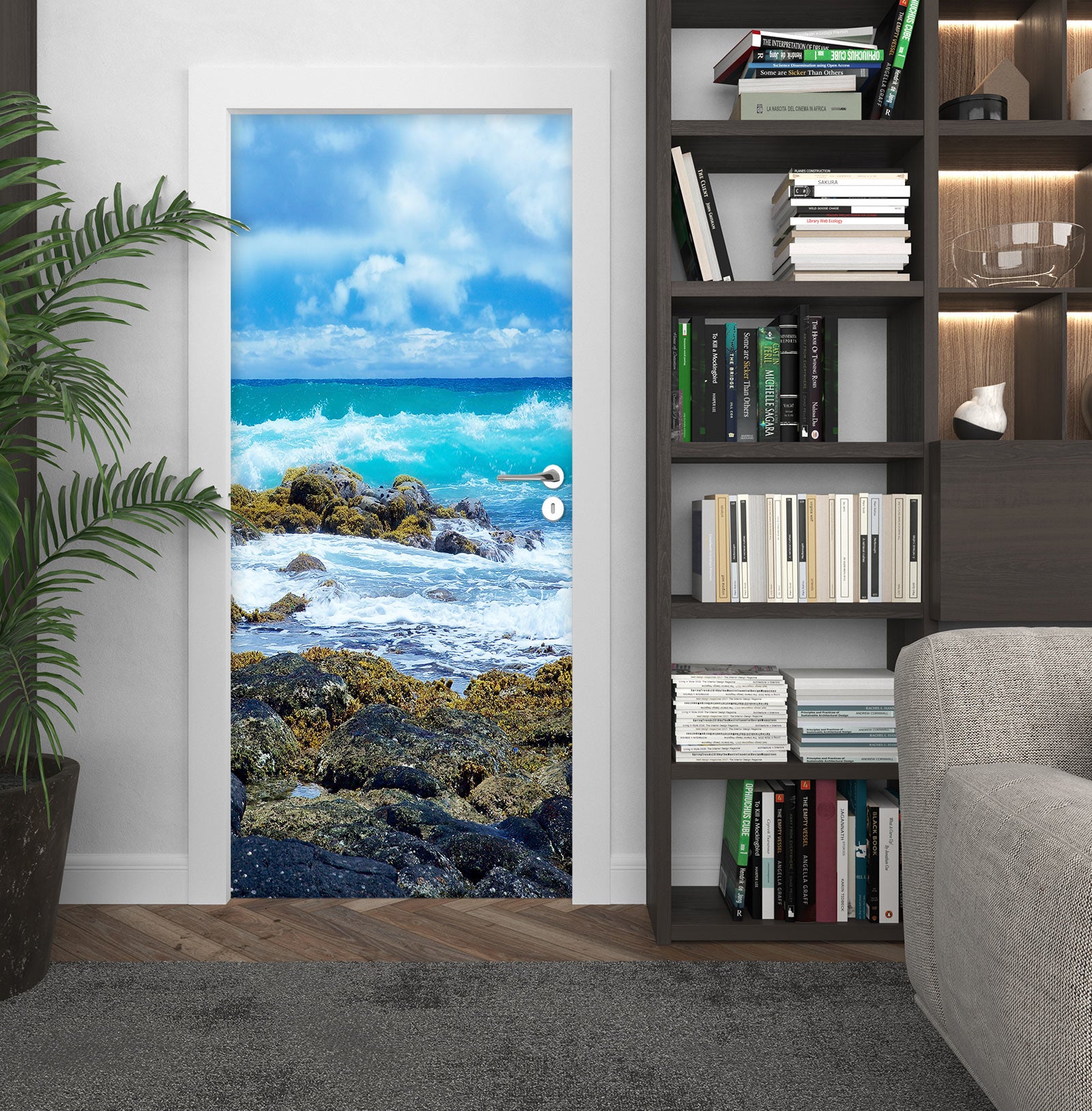 3D Seaside Spray 110202 Kathy Barefield Door Mural