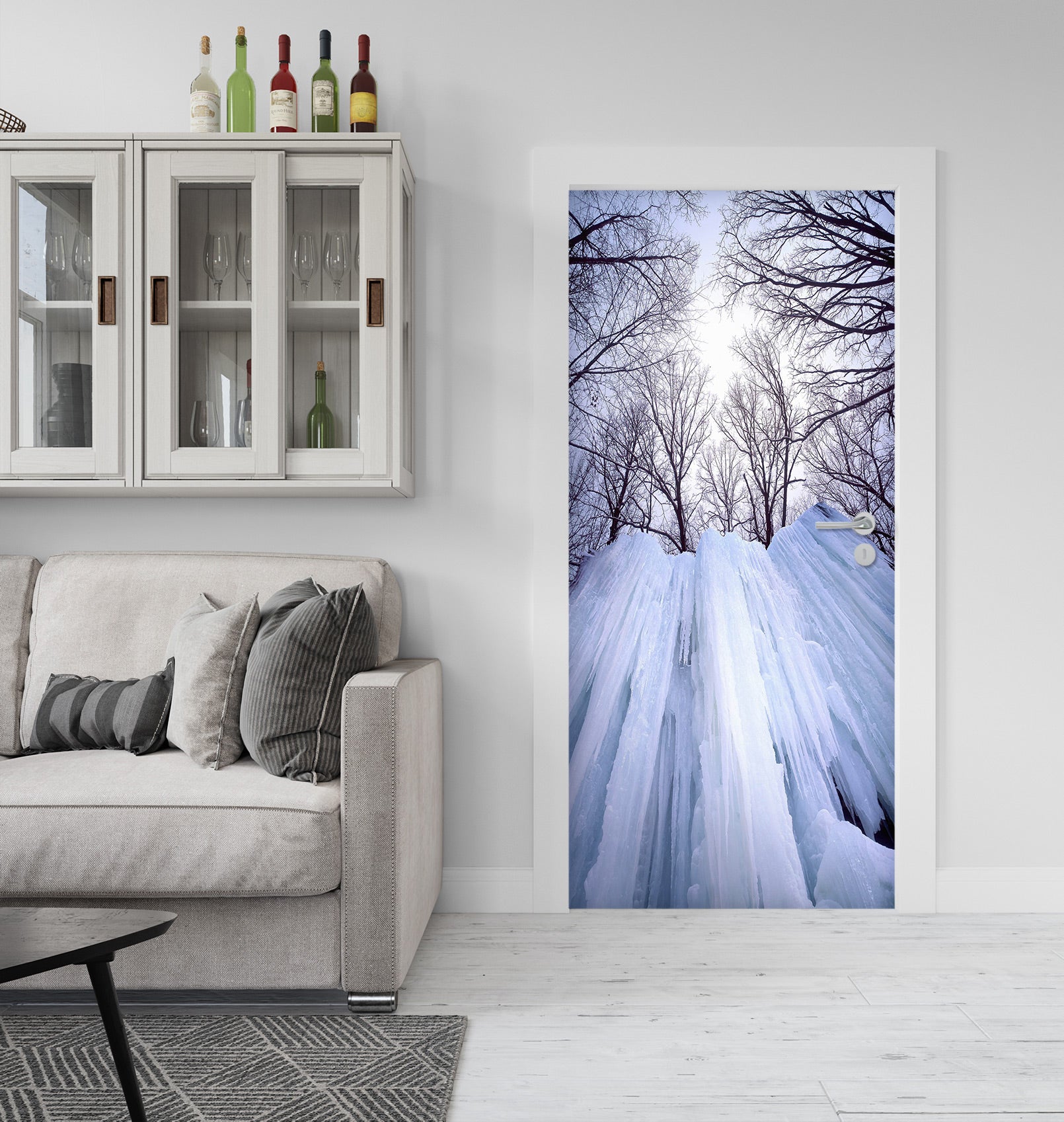 3D Snow Tree 112 Door Mural