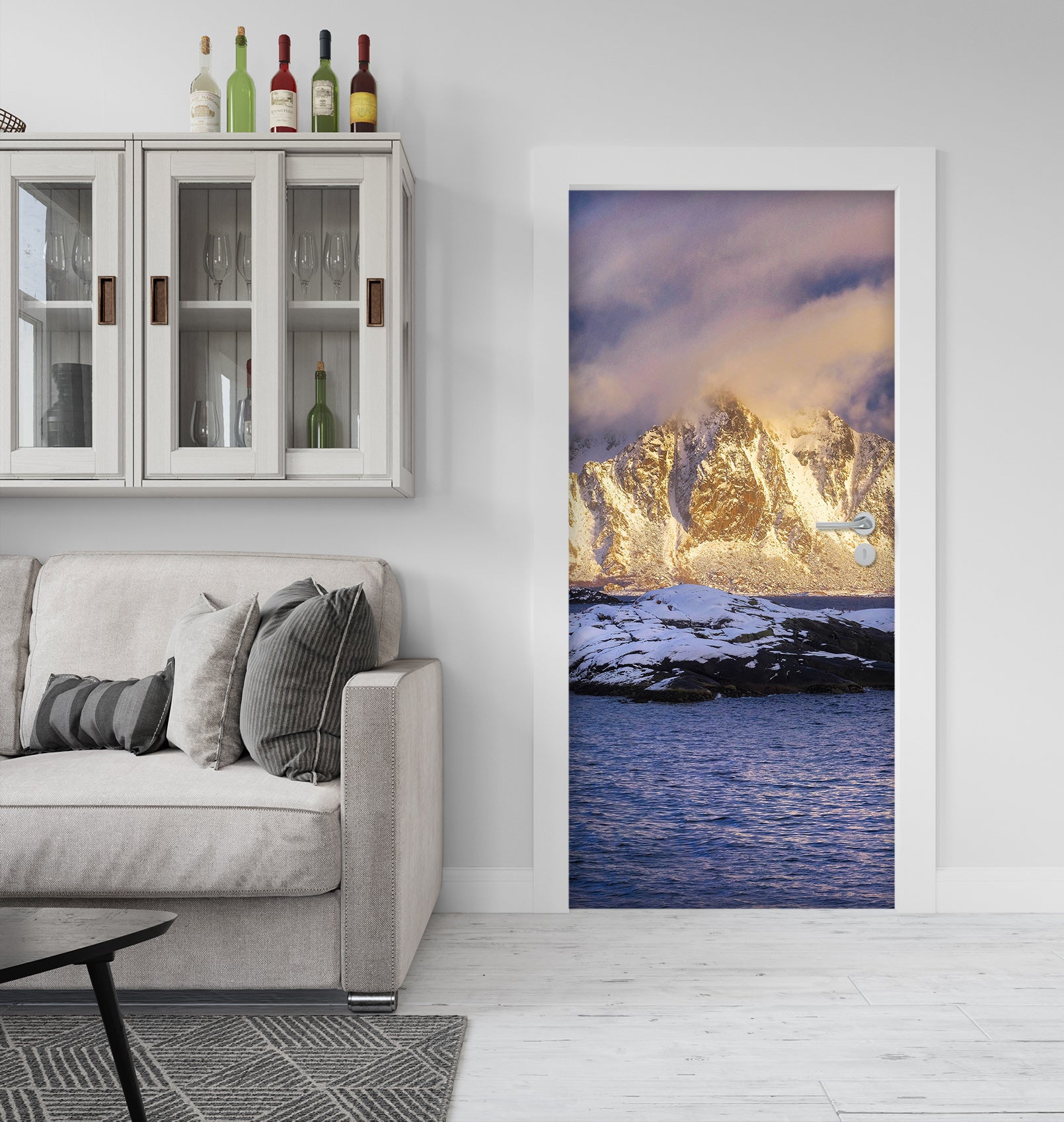 3D Sea Snow Rock 119201 Marco Carmassi Door Mural